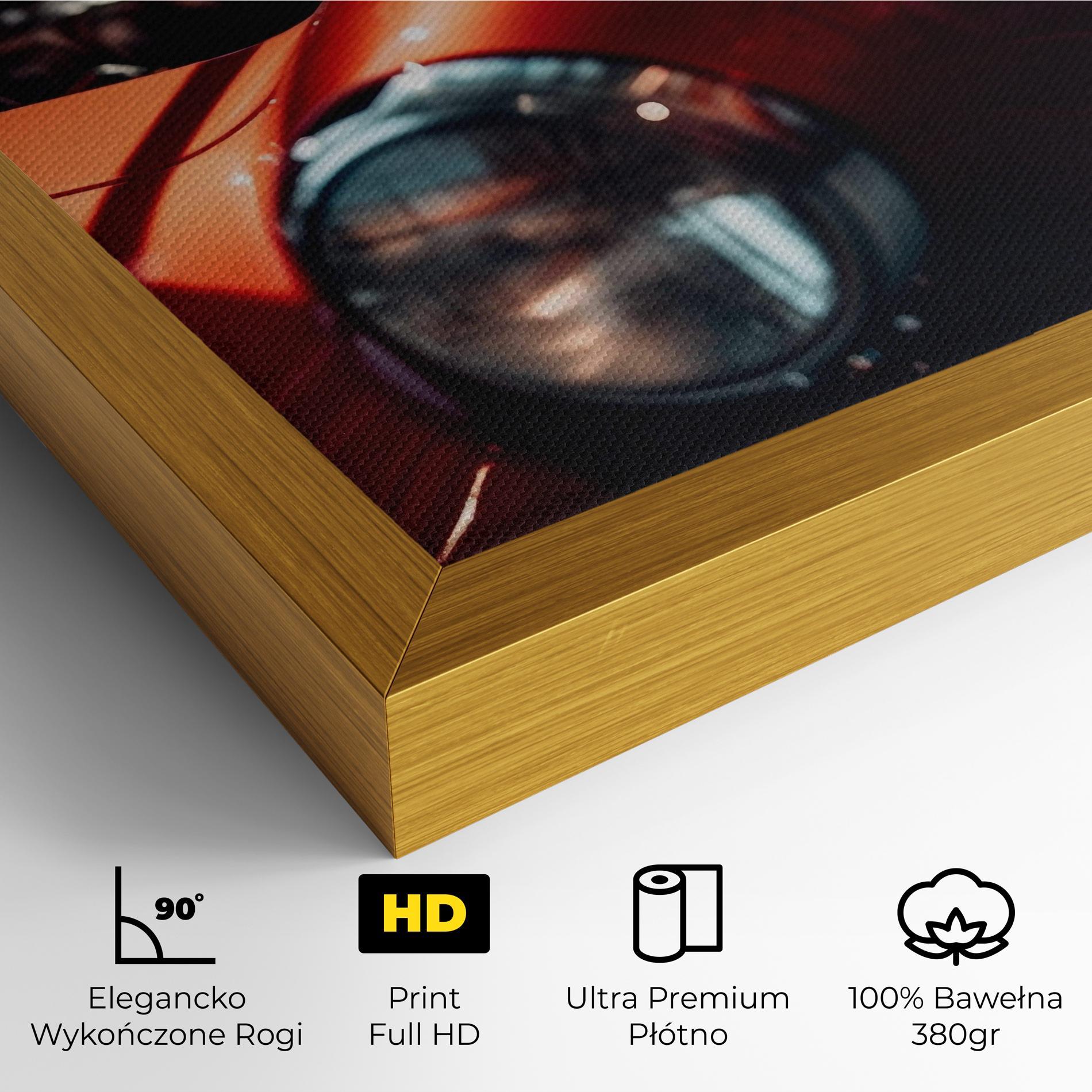 Obraz na Płótnie Old Vintage Red Car mockup 4