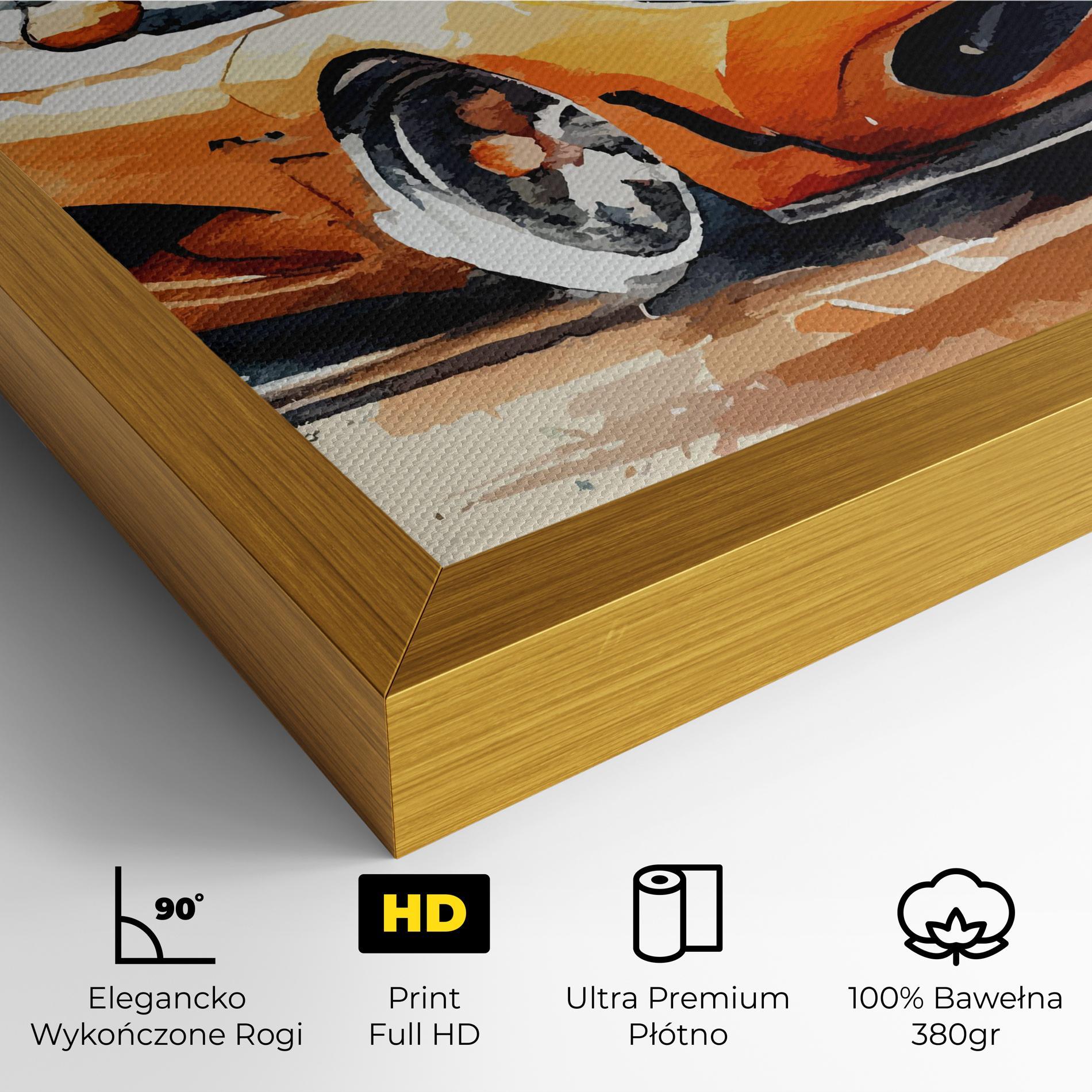 Obraz na Płótnie Orange Paint Car mockup 4