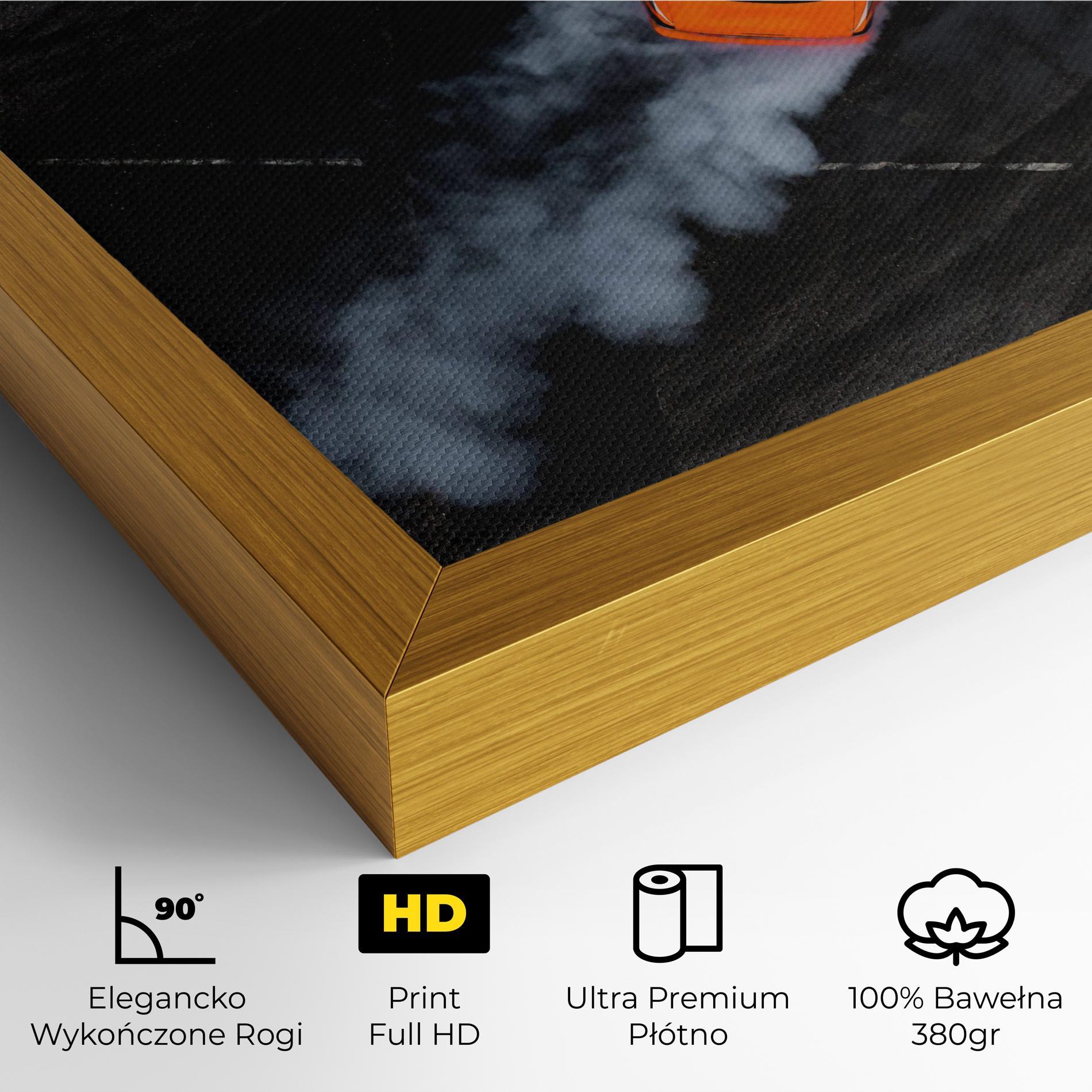 Obraz na Płótnie Orange Proche Drifting mockup 4