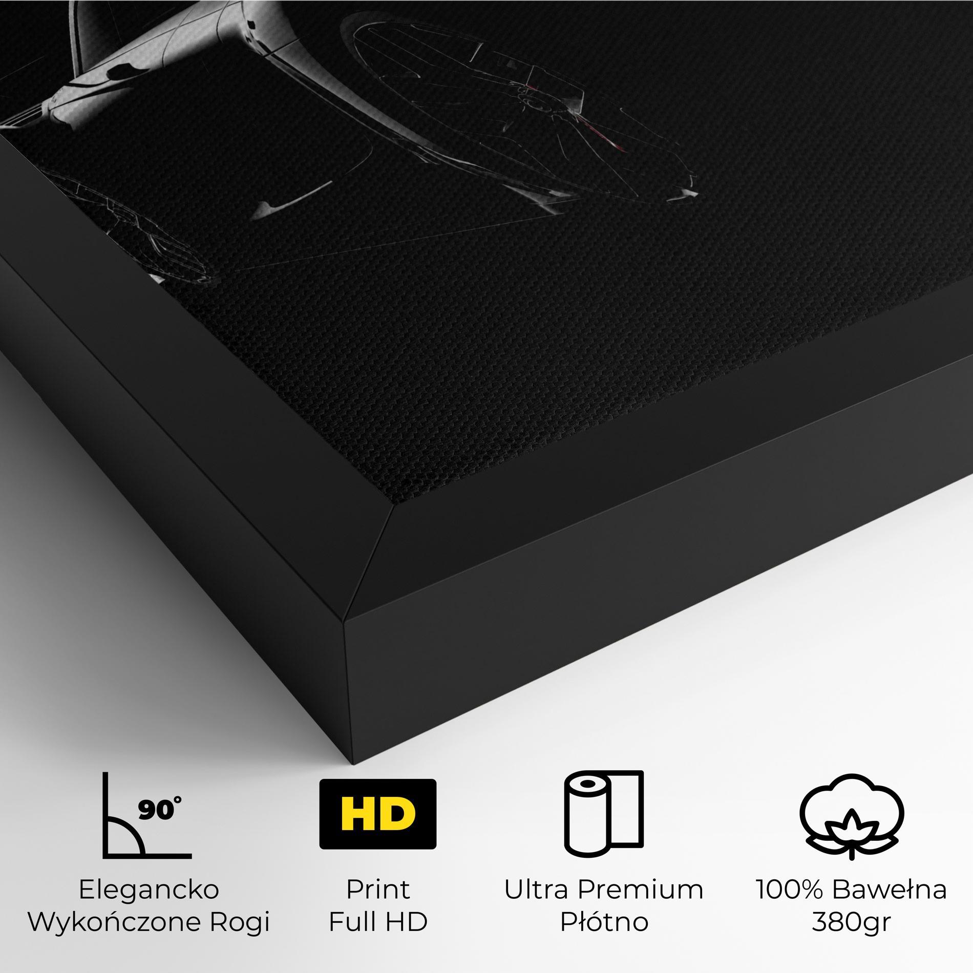 Obraz na Płótnie Black Hypercar Car mockup 4