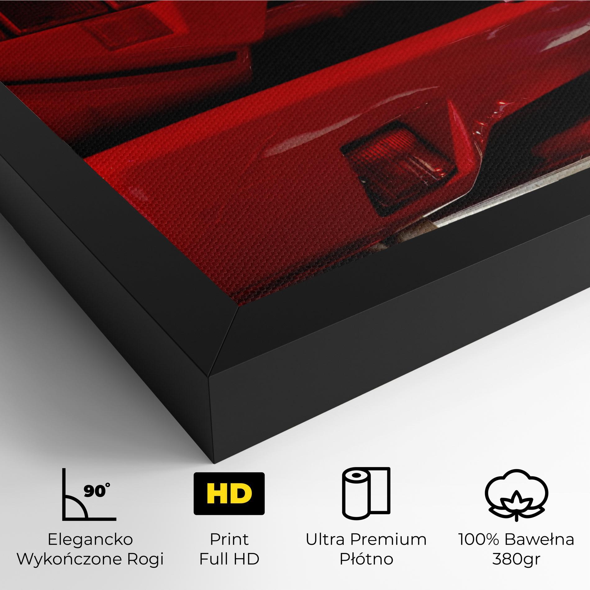 Obraz na Płótnie Red Rear Countach mockup 4