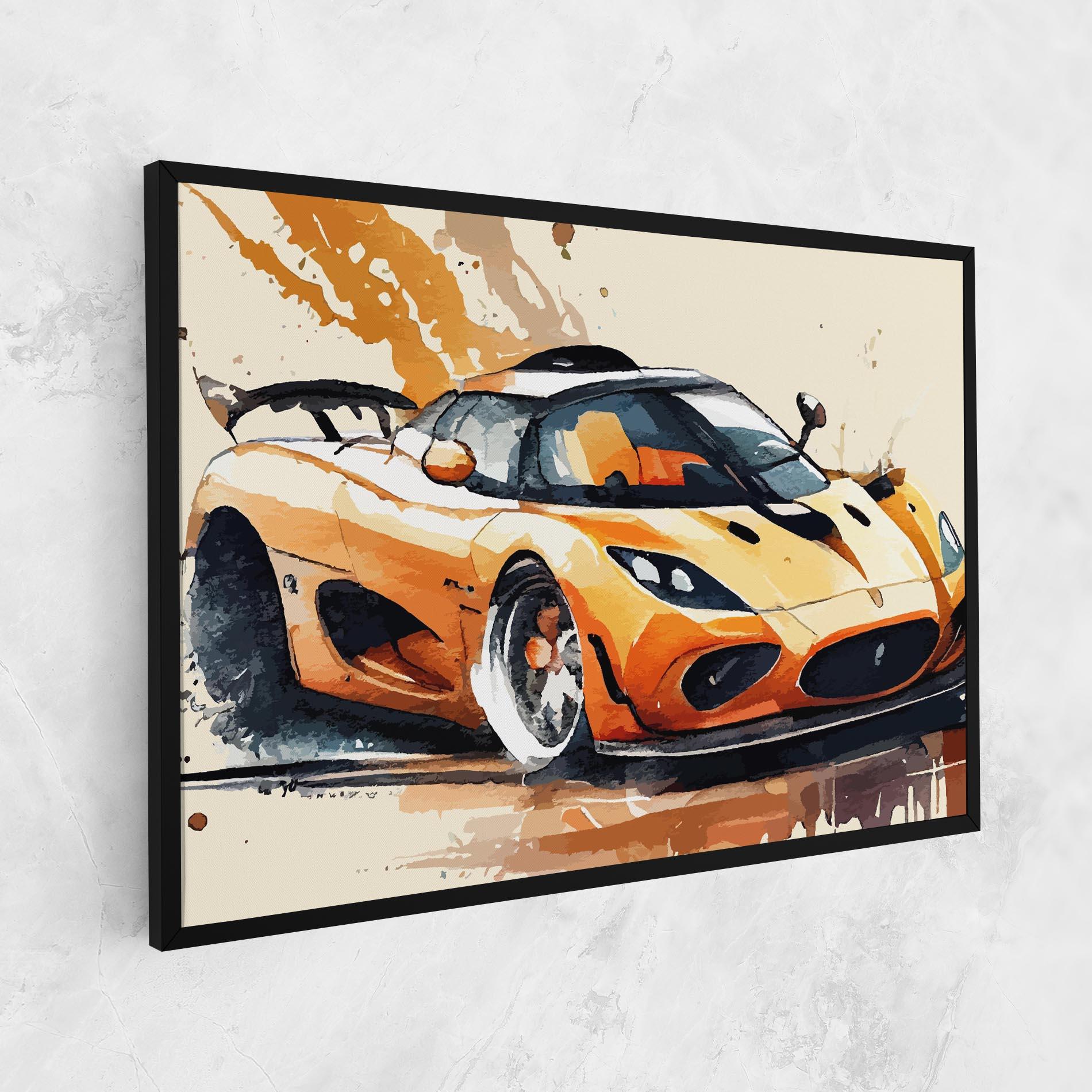 Obraz na Płótnie Orange Paint Car mockup 1