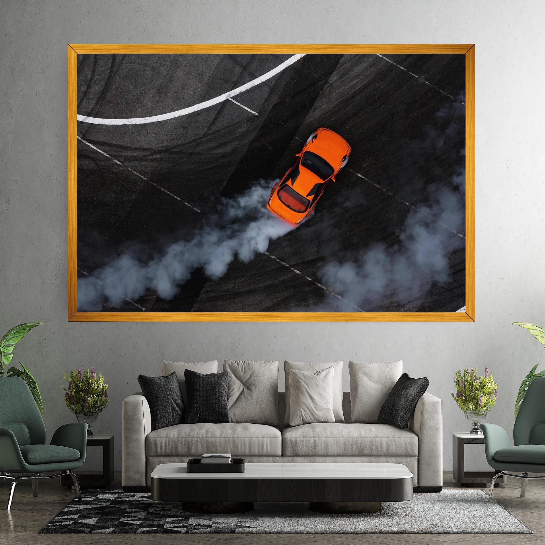 Obraz na Płótnie Orange Proche Drifting mockup 7