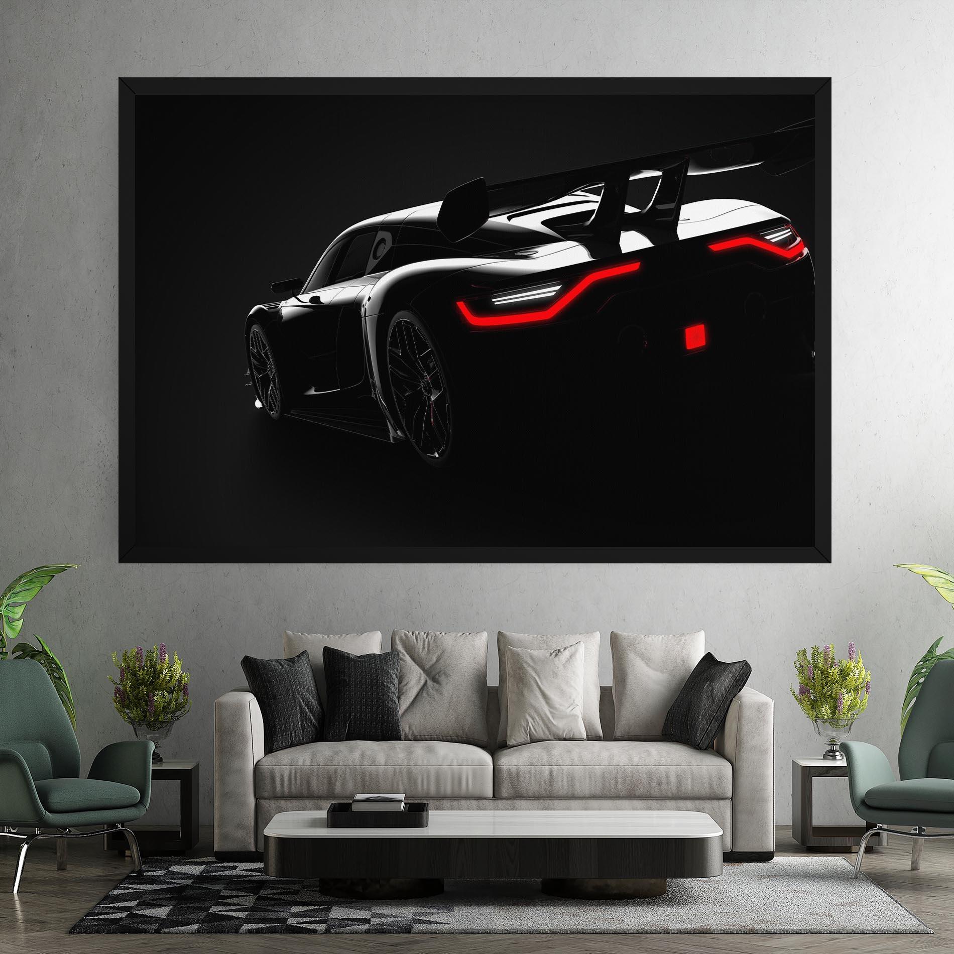 Obraz na Płótnie Black Hypercar Car mockup 7
