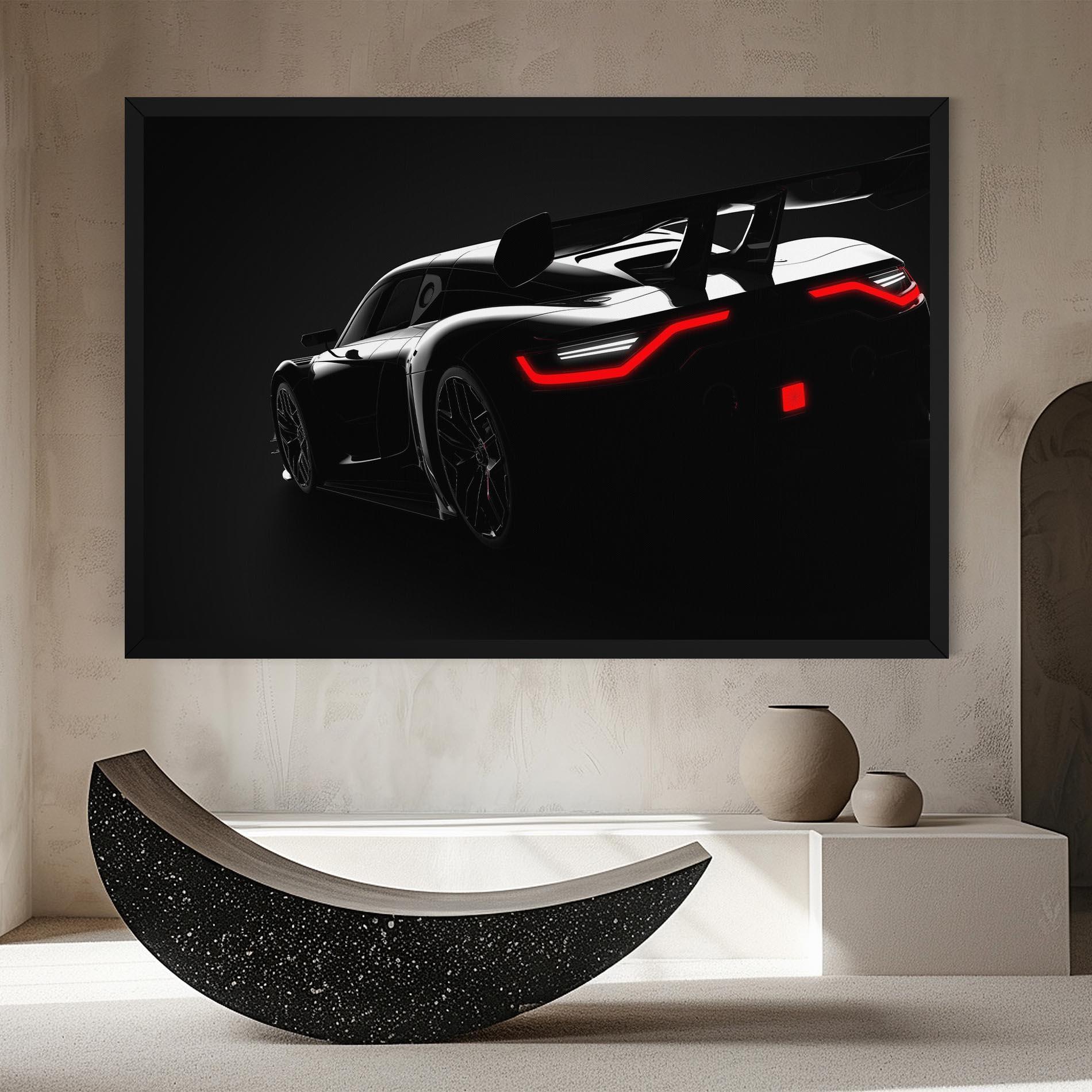 Obraz na Płótnie Black Hypercar Car mockup 8