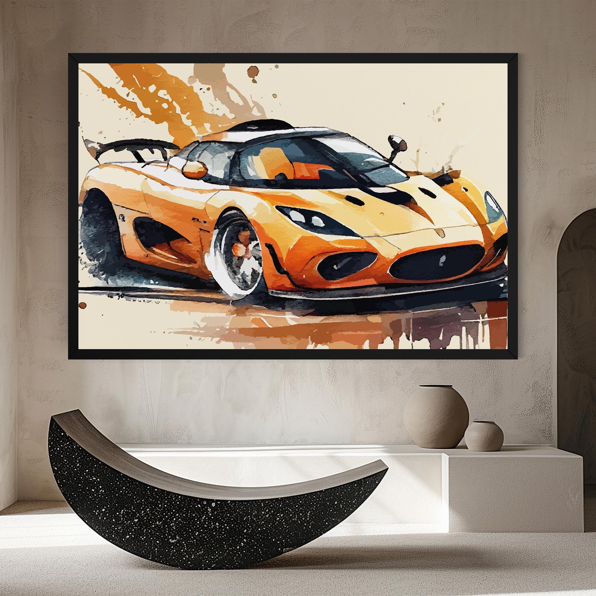 Obraz na Płótnie Orange Paint Car mockup 8