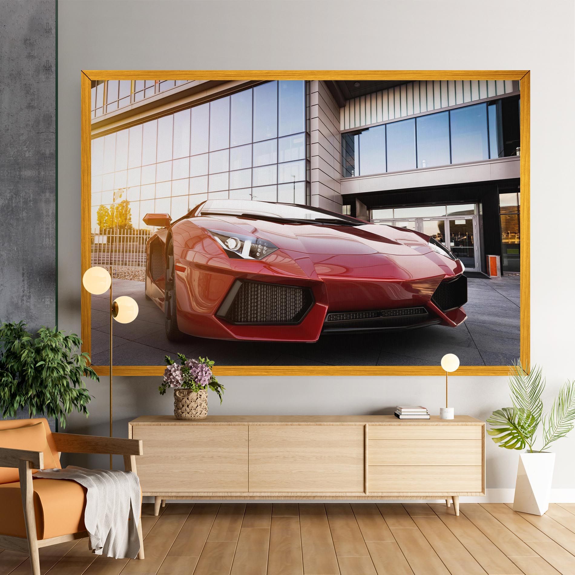 Red Lambo Outside mockup 9