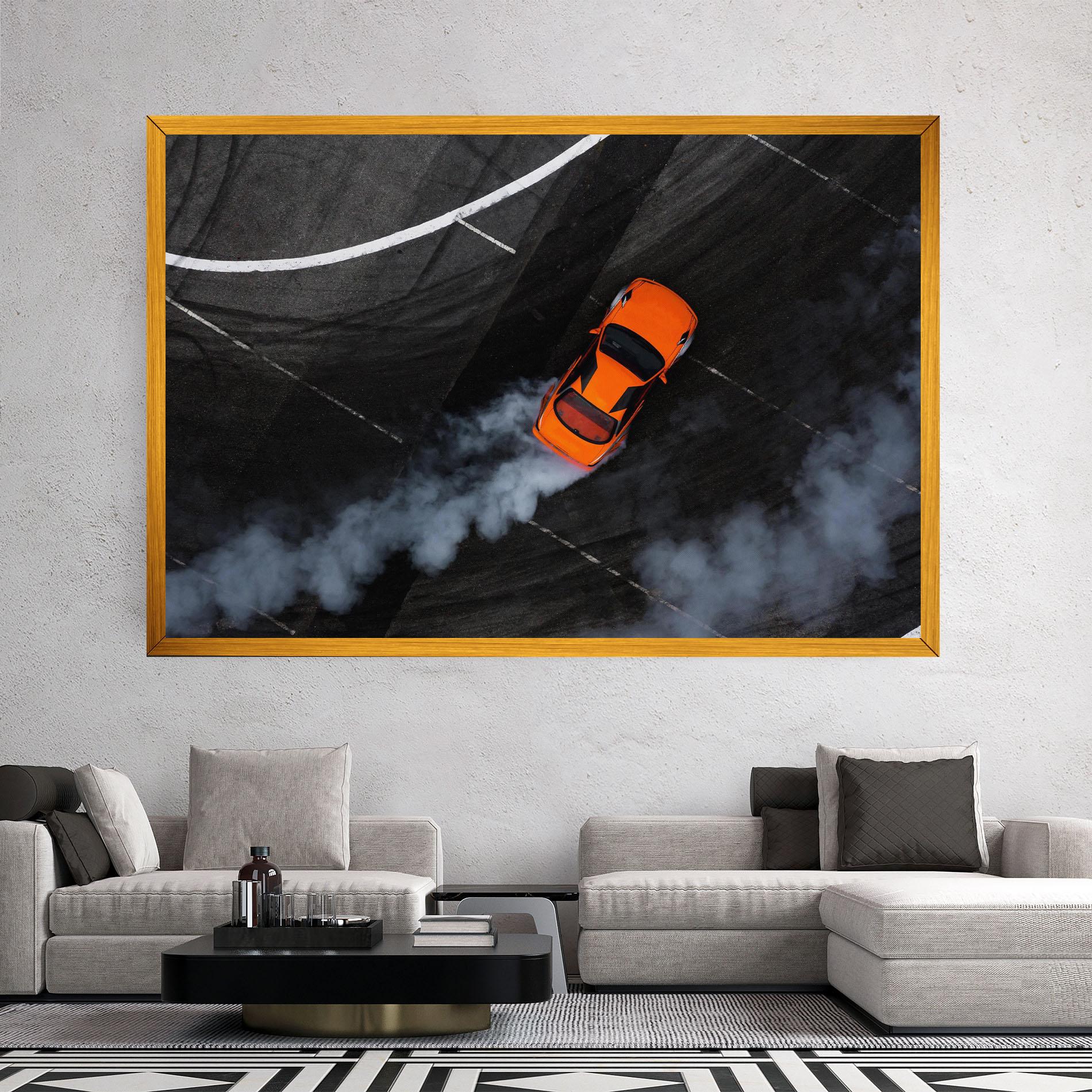 Obraz na Płótnie Orange Proche Drifting mockup 2