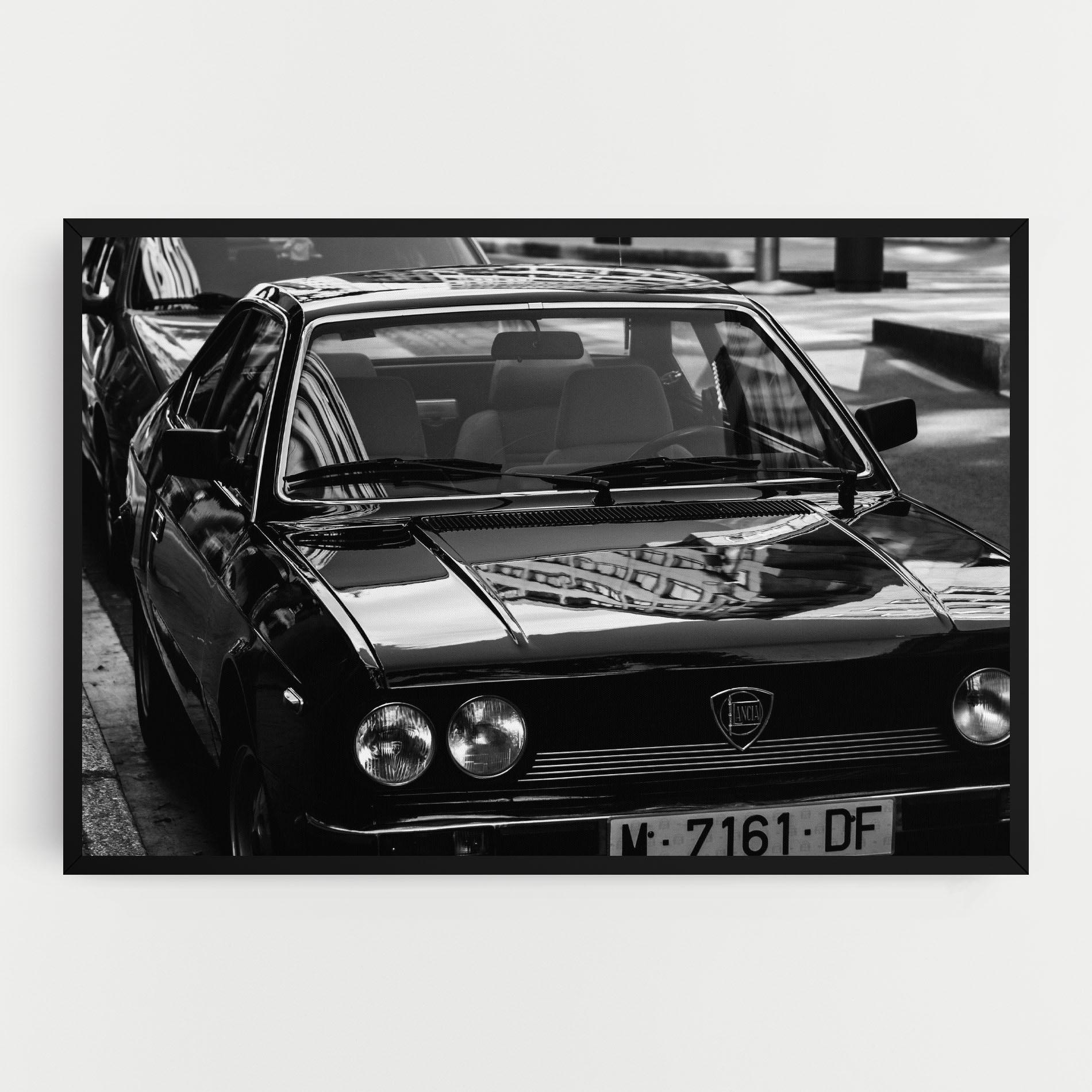 Obraz na Płótnie Black Shiny Car mockup 0