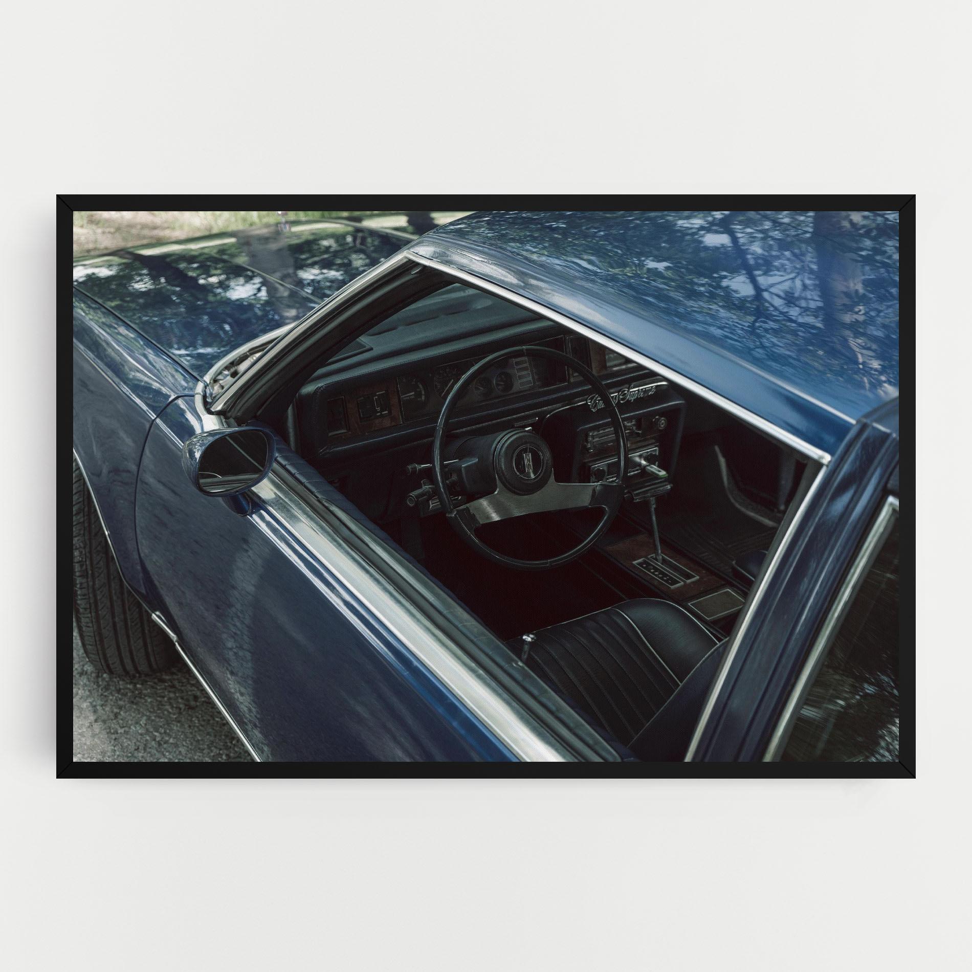 Obraz na Płótnie Old Blue Car mockup 0