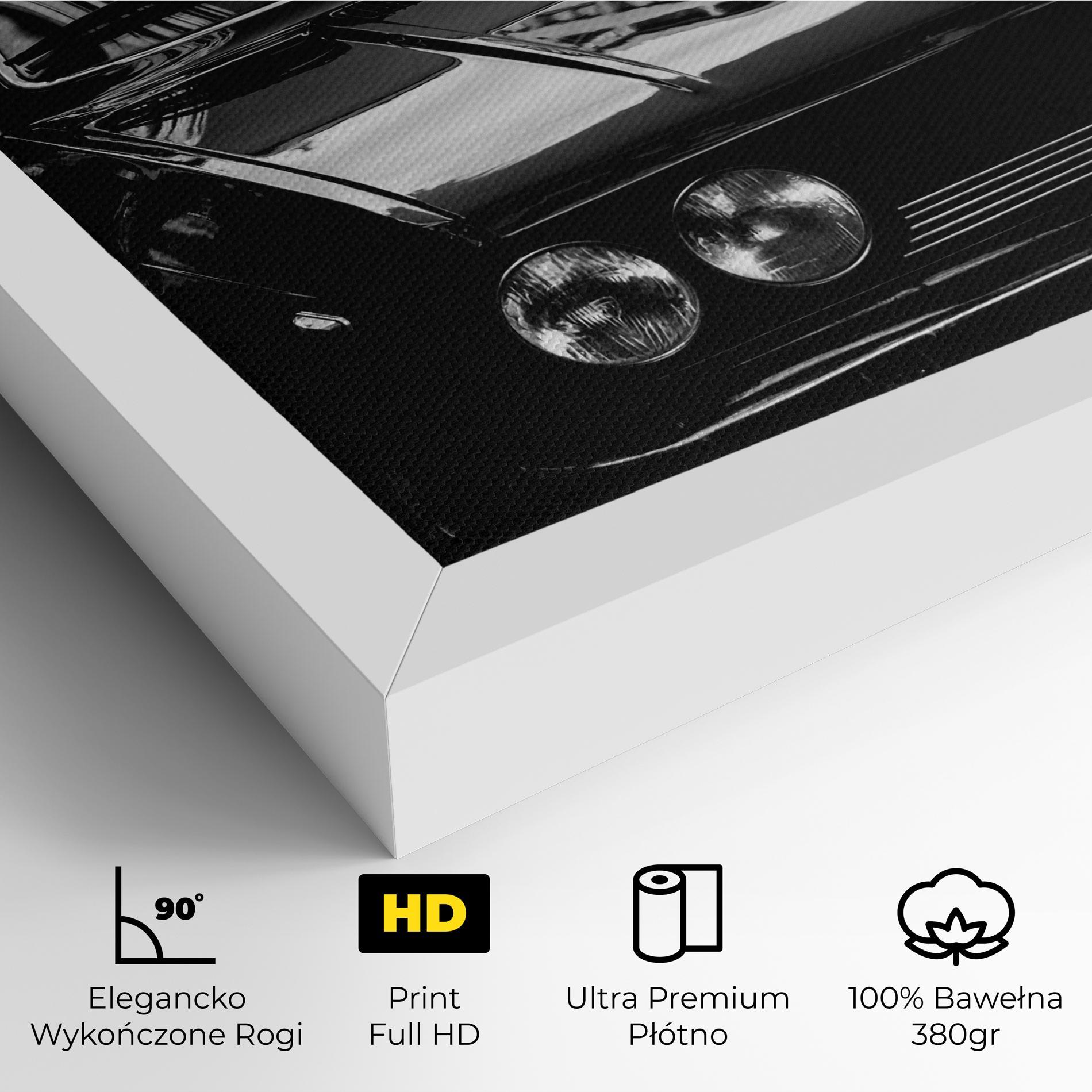 Obraz na Płótnie Black Shiny Car mockup 4