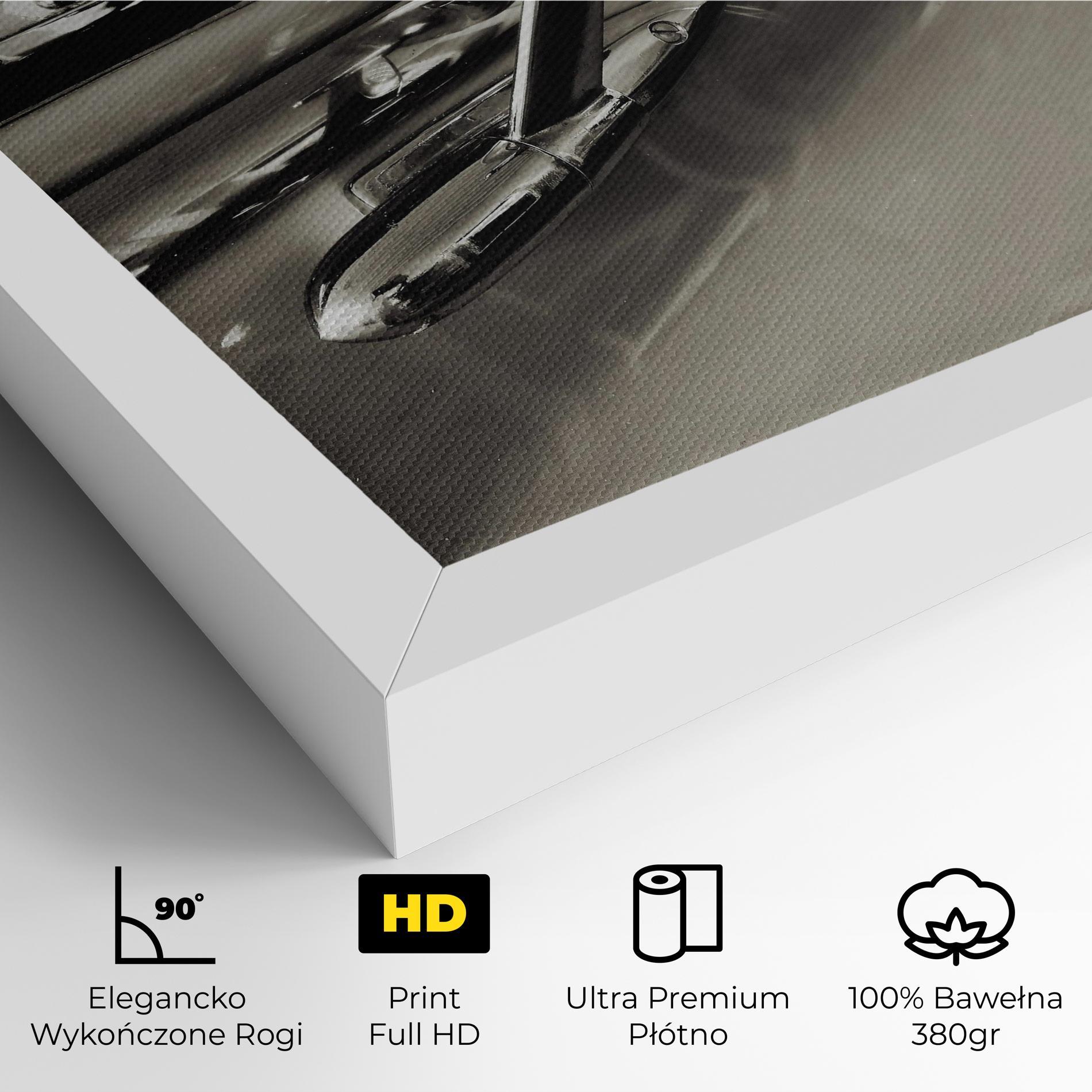 Obraz na Płótnie Close Up Grey Car mockup 4