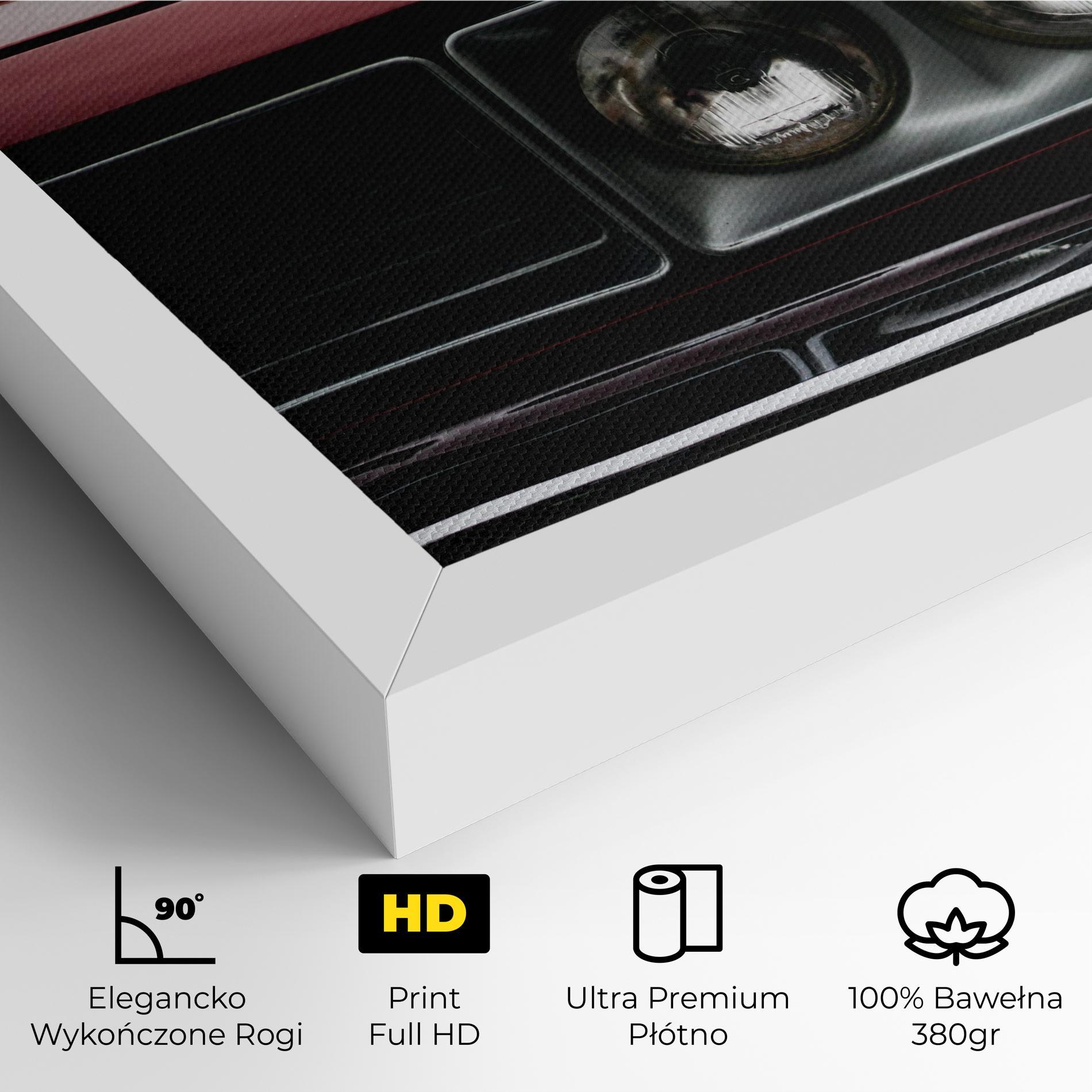 Obraz na Płótnie Dark Vintage Red mockup 4