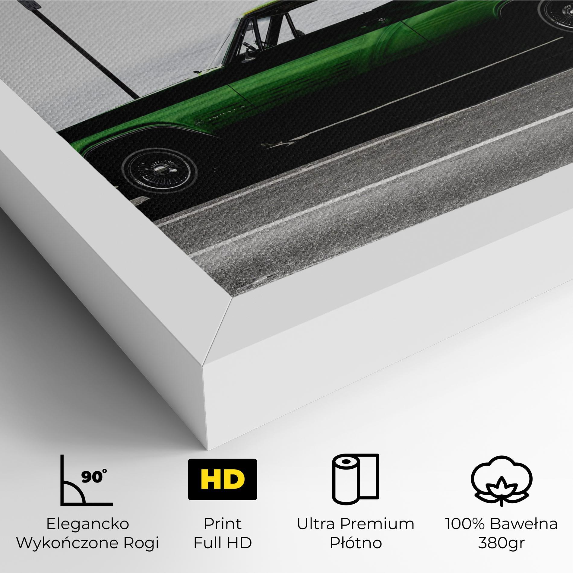 Obraz na Płótnie Nice Green Car mockup 4