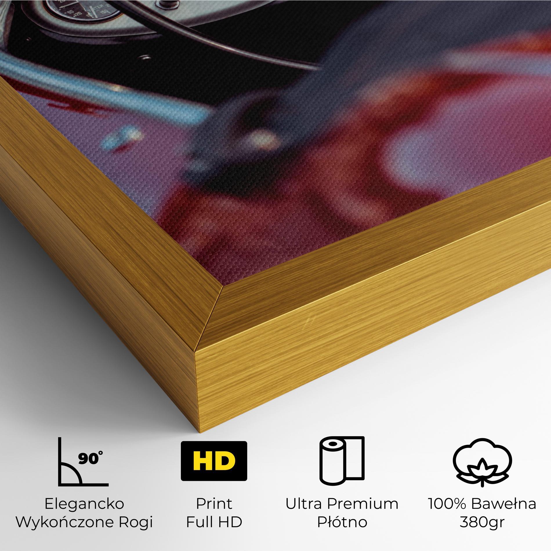 Obraz na Płótnie Classic Red Car mockup 4