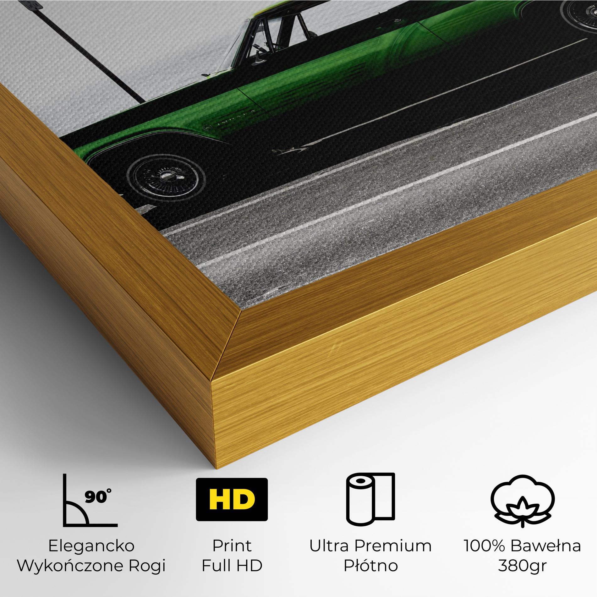 Obraz na Płótnie Nice Green Car mockup 4