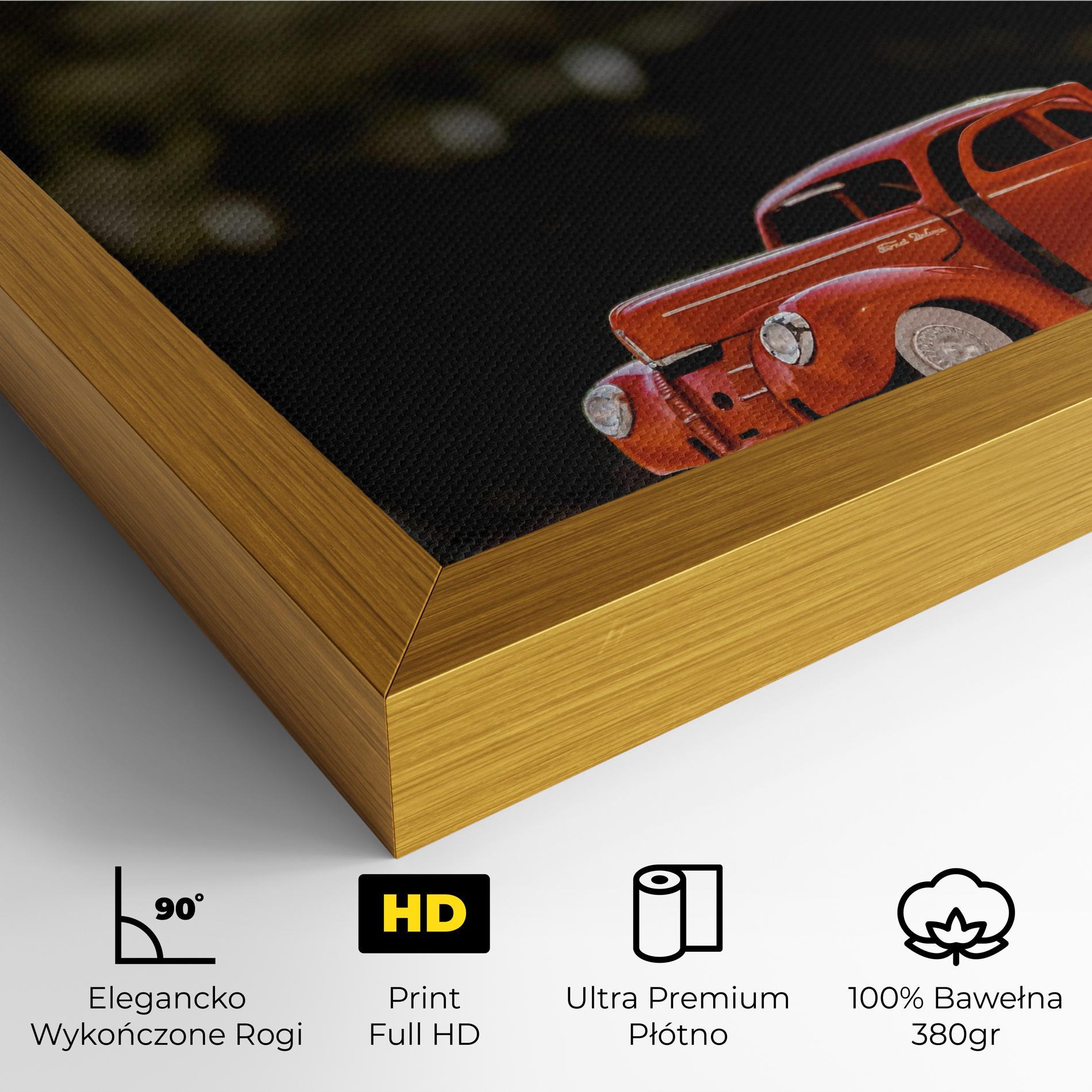 Obraz na Płótnie Orange Toy Car mockup 4