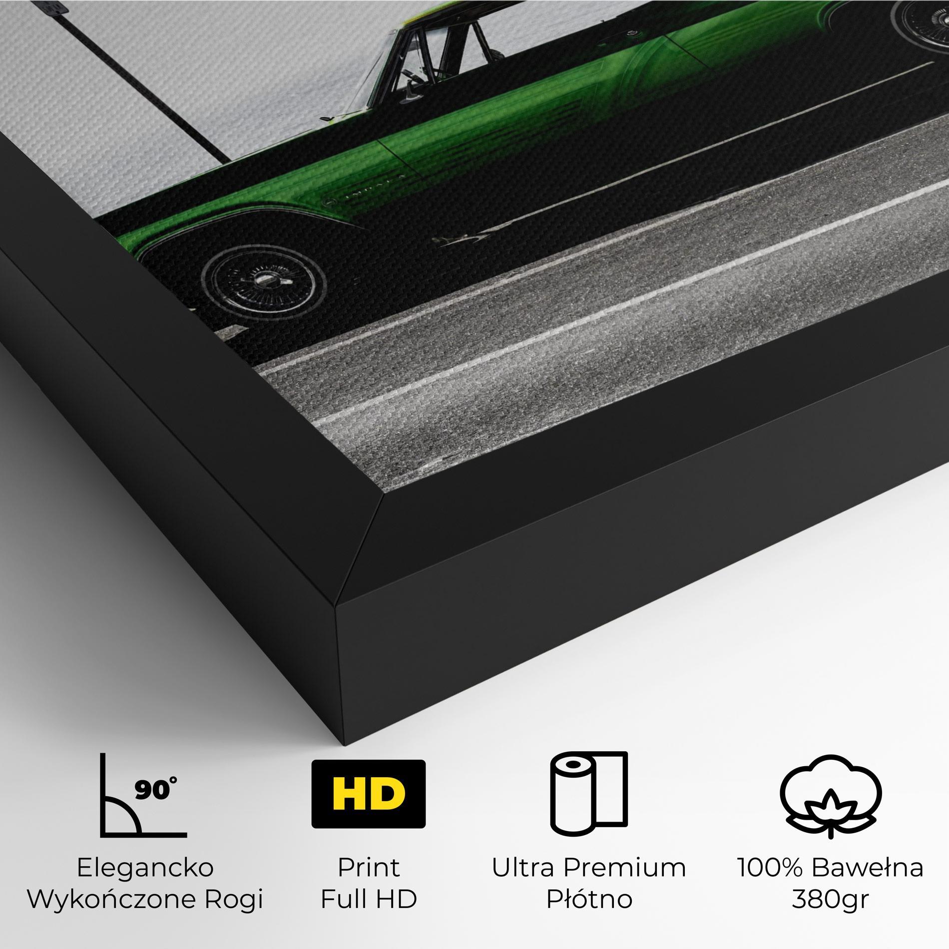 Obraz na Płótnie Nice Green Car mockup 4