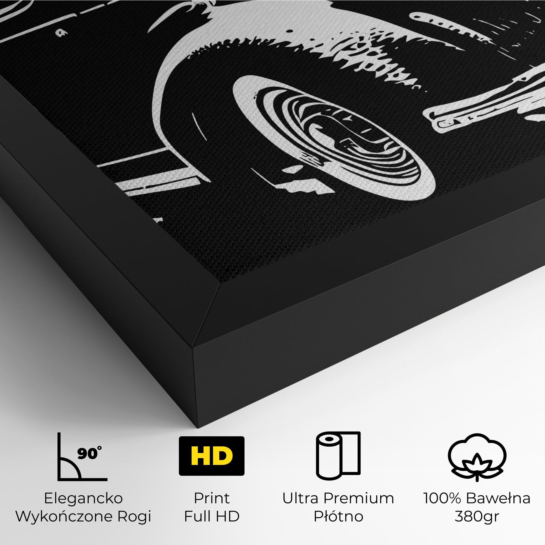 Obraz na Płótnie Old Car Shilouette mockup 4