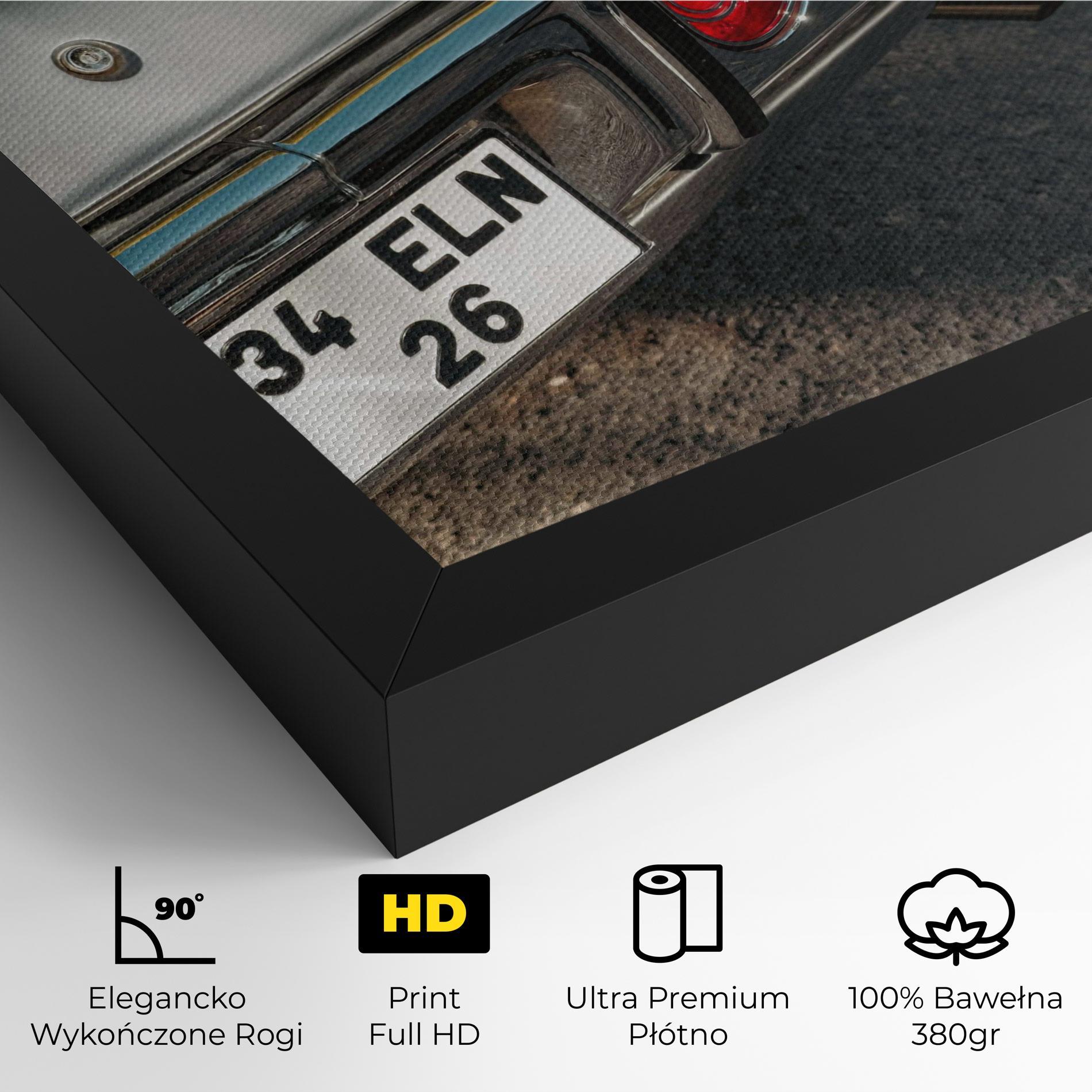 Obraz na Płótnie Old Grey Car mockup 4