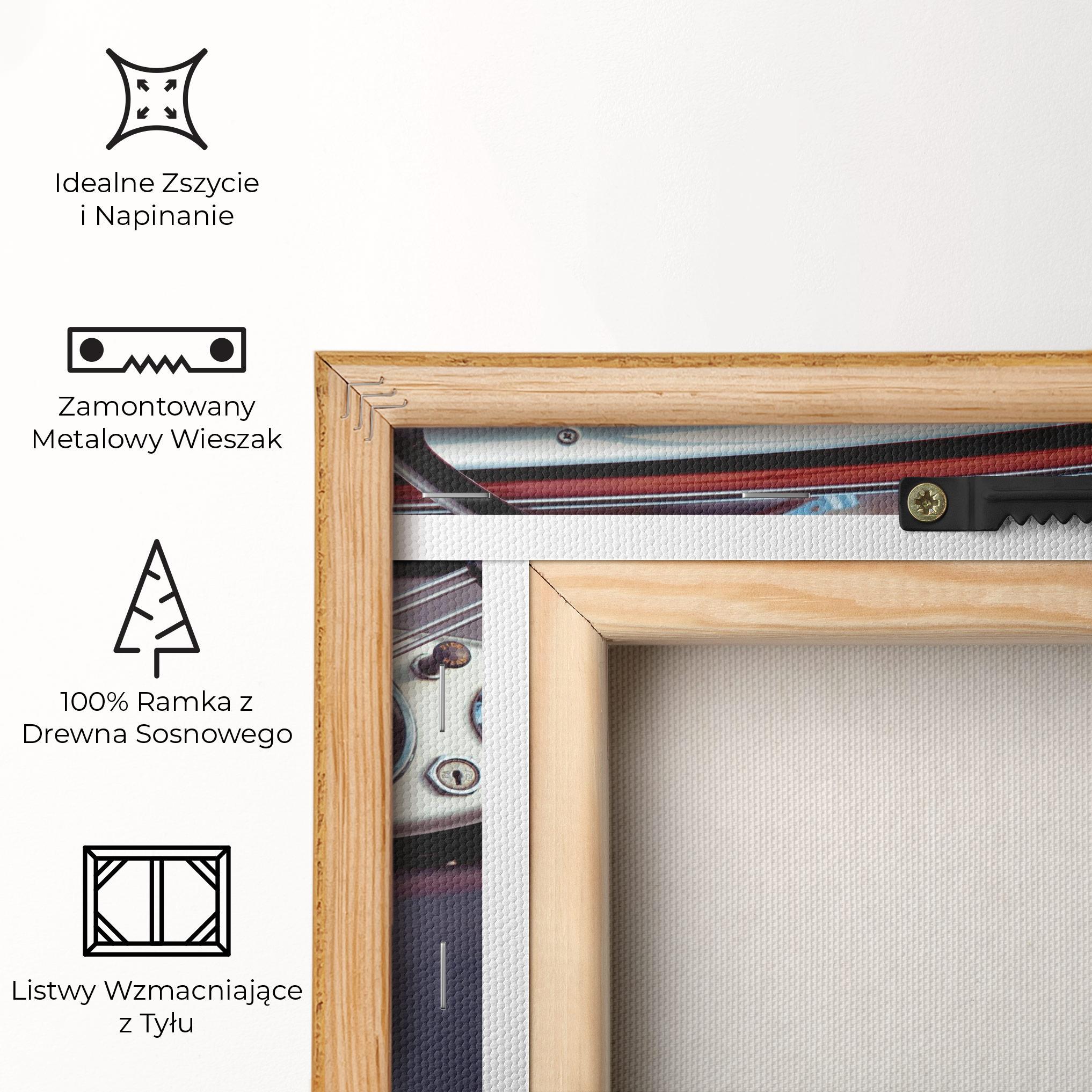 Obraz na Płótnie Classic Red Car mockup 5