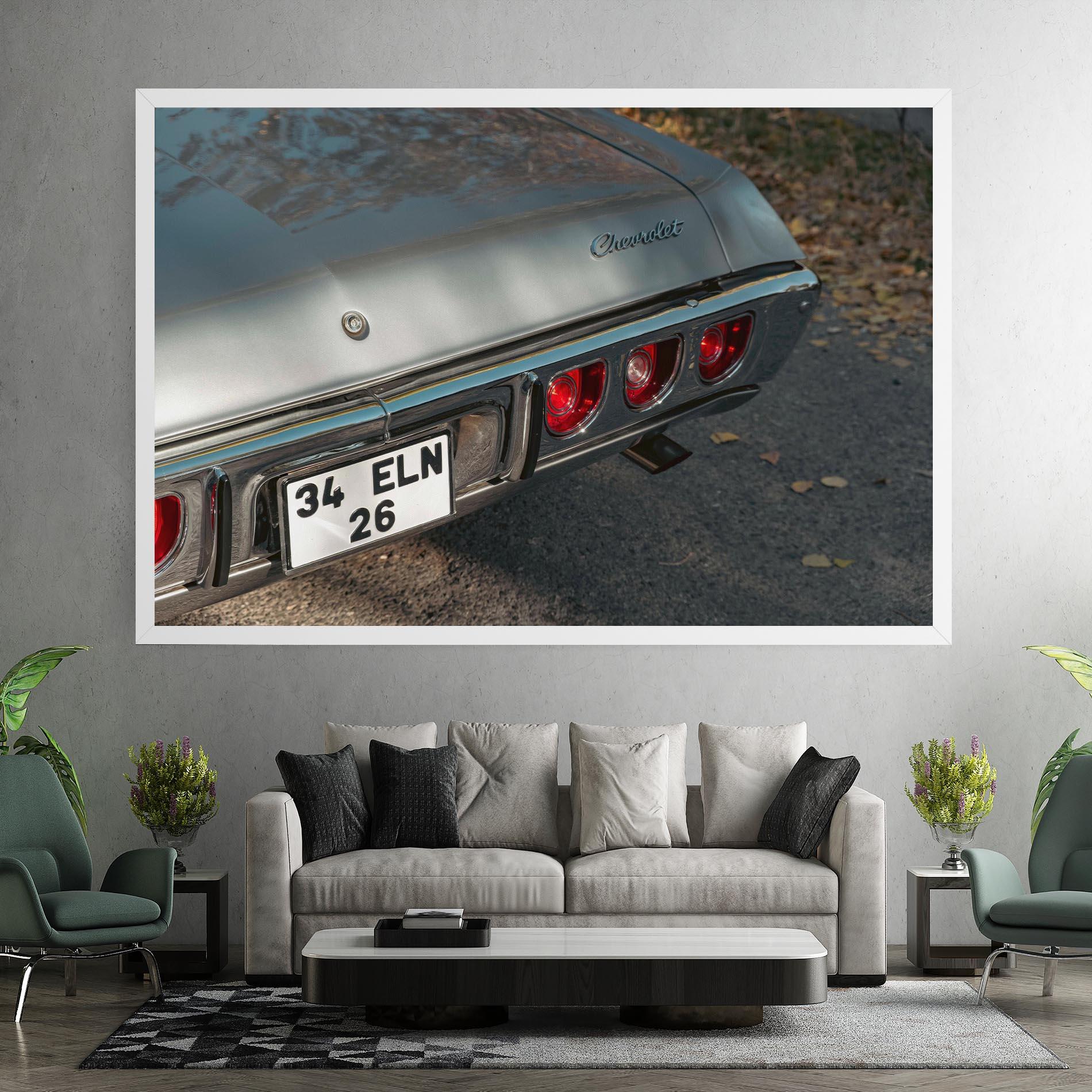 Obraz na Płótnie Old Grey Car mockup 7