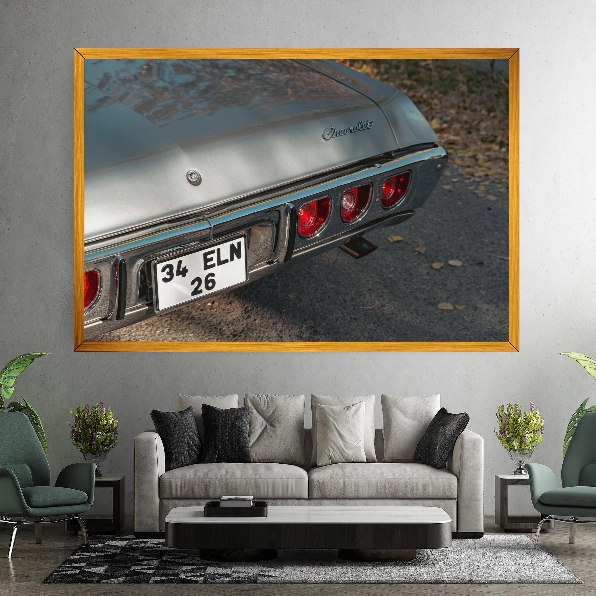 Obraz na Płótnie Old Grey Car mockup 7