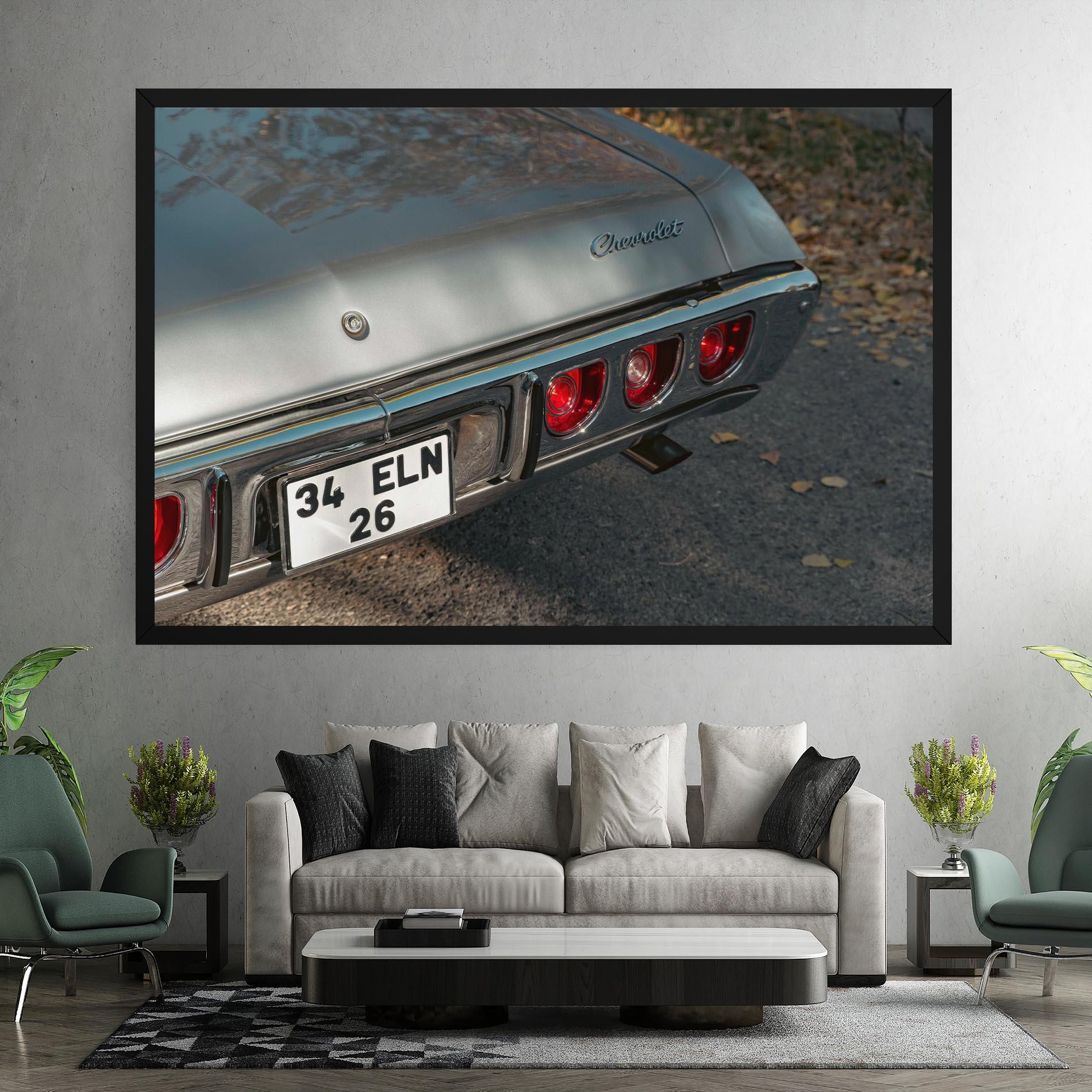 Obraz na Płótnie Old Grey Car mockup 7