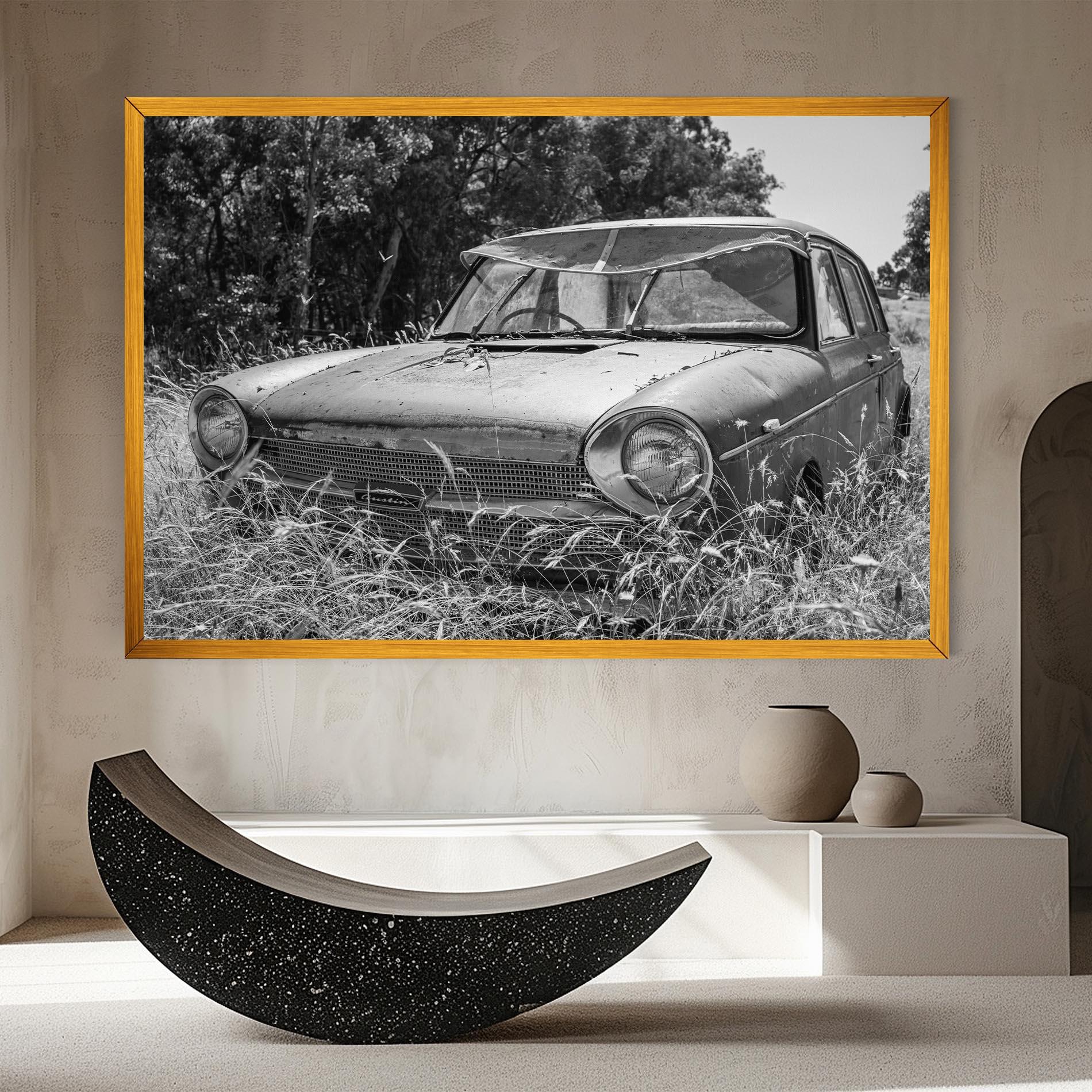 Obraz na Płótnie Old Field Car mockup 8