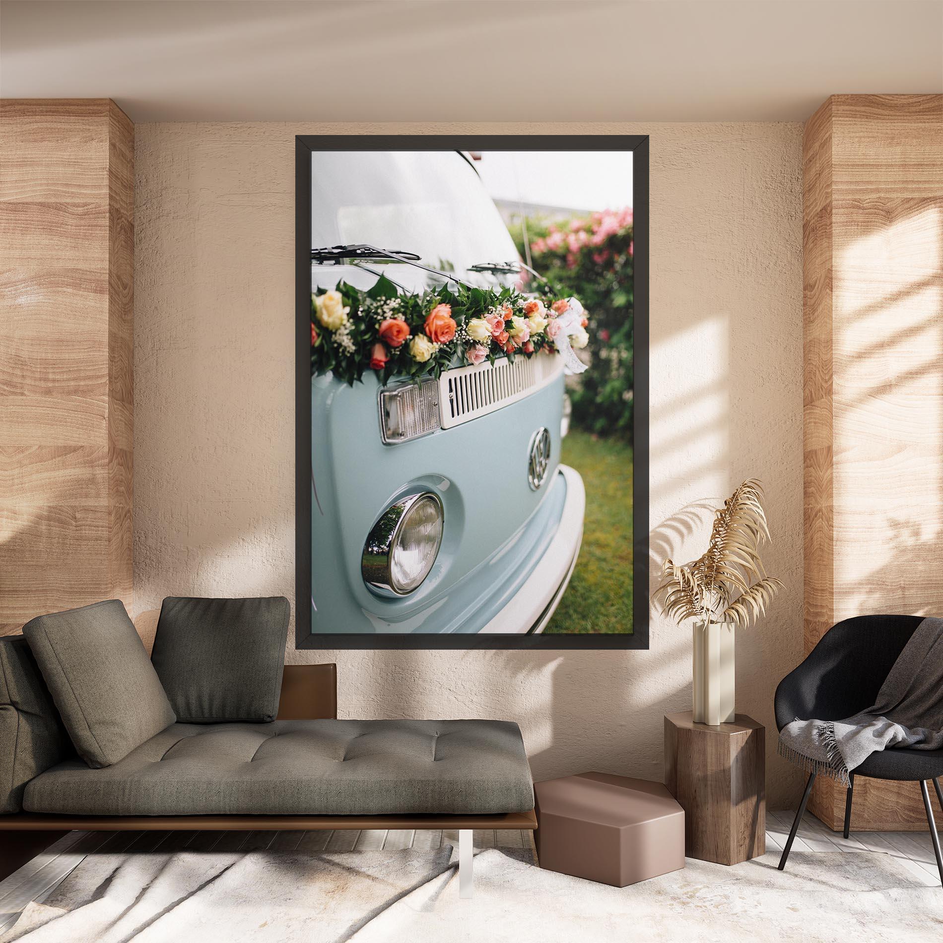 Obraz na Płótnie Vintage Rose Van mockup 8