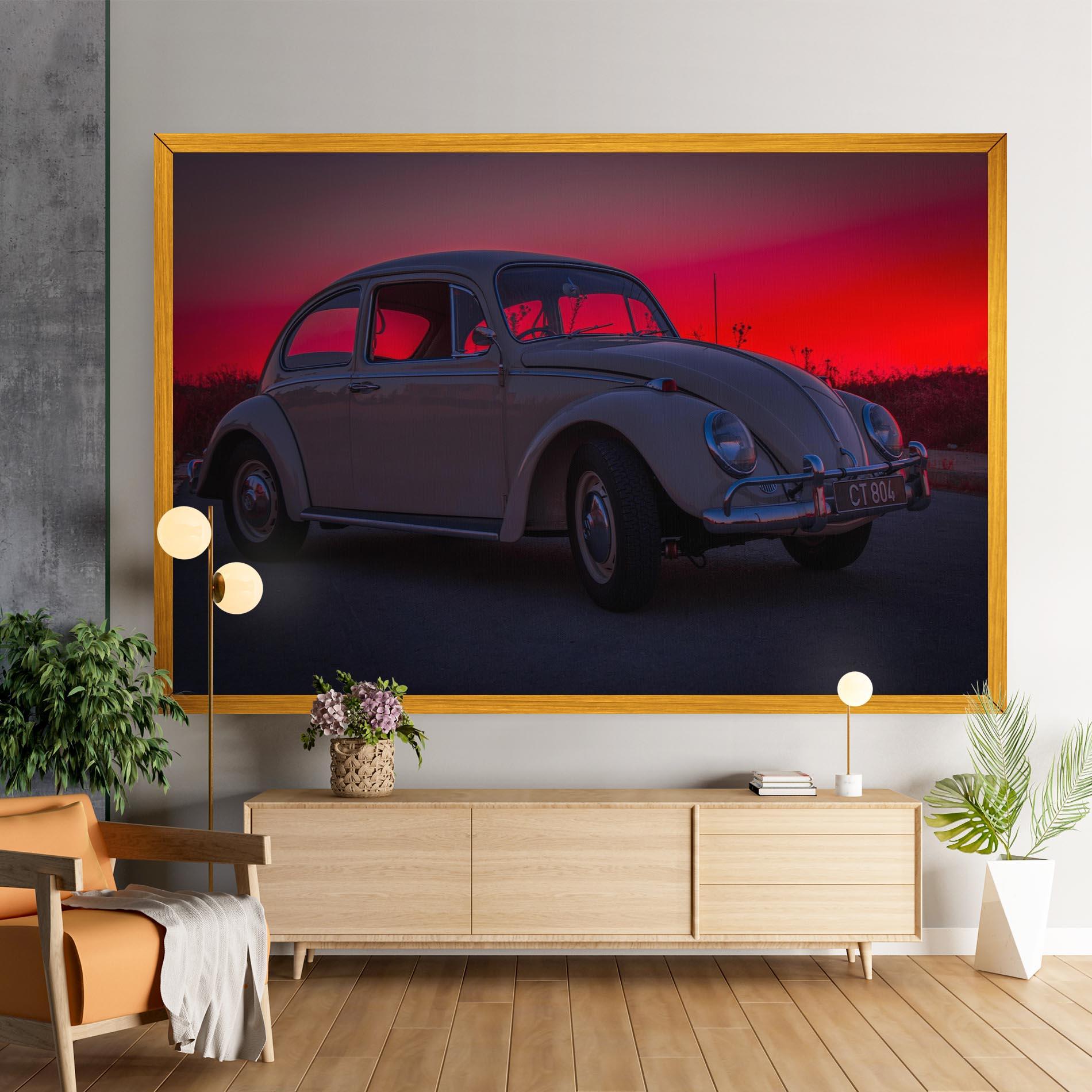 Obraz na Płótnie Old Car Sunset mockup 9