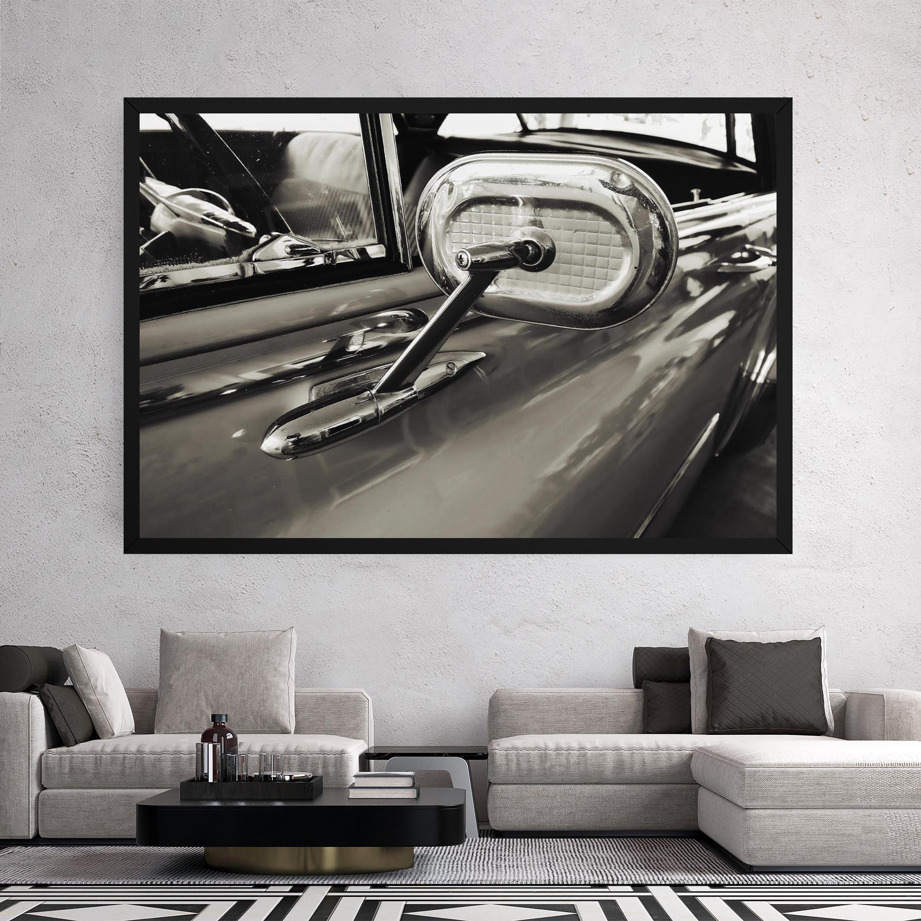 Obraz na Płótnie Close Up Grey Car mockup 2