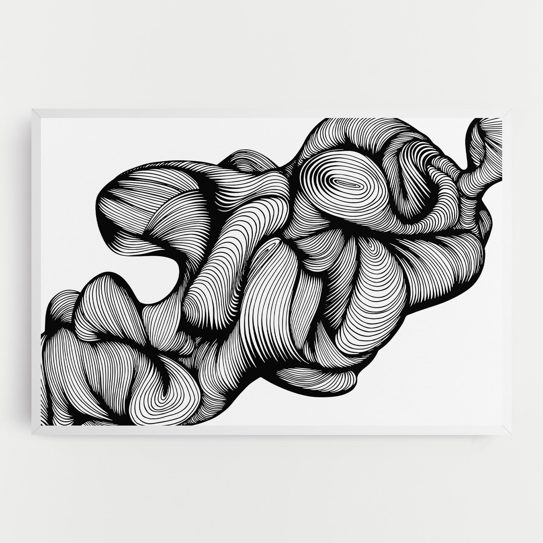 Obraz na Płótnie Monochrome Doodle mockup 0