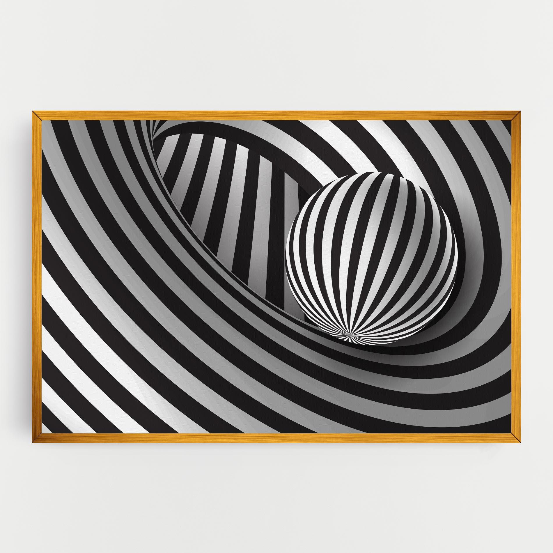 Obraz na Płótnie 3d Zebra Ball mockup 0