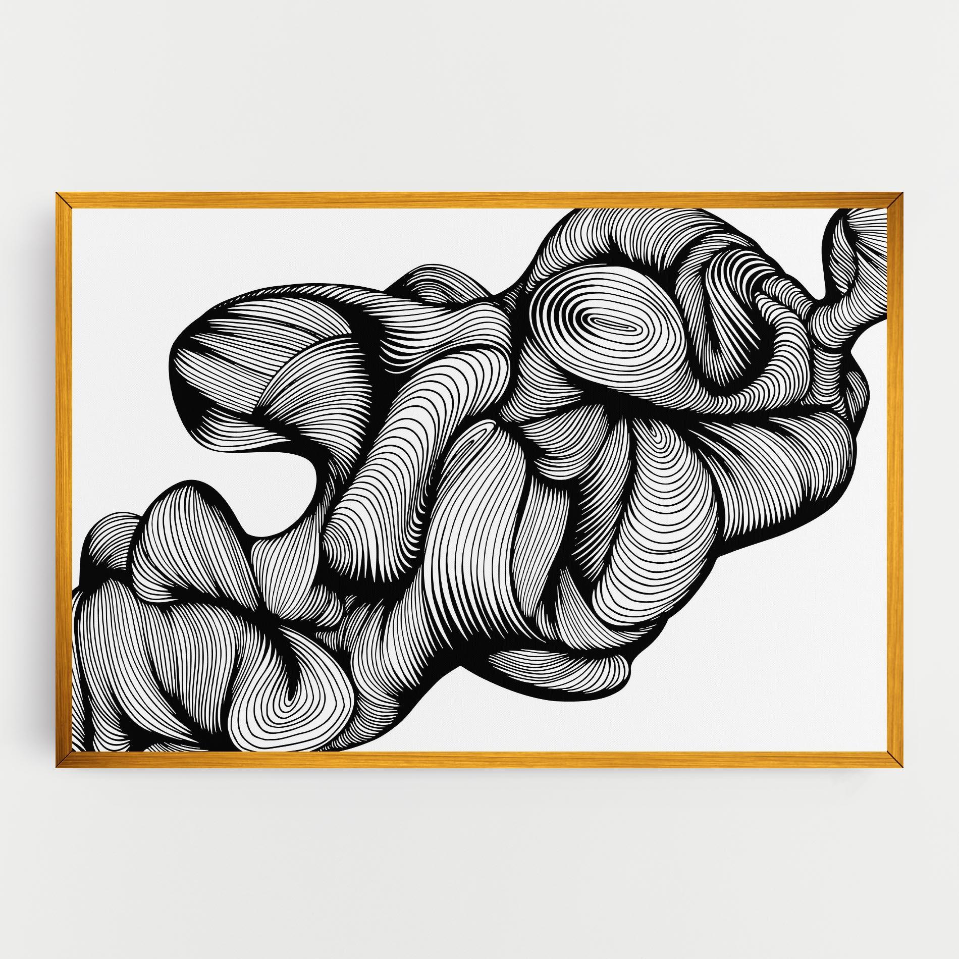 Obraz na Płótnie Monochrome Doodle mockup 0