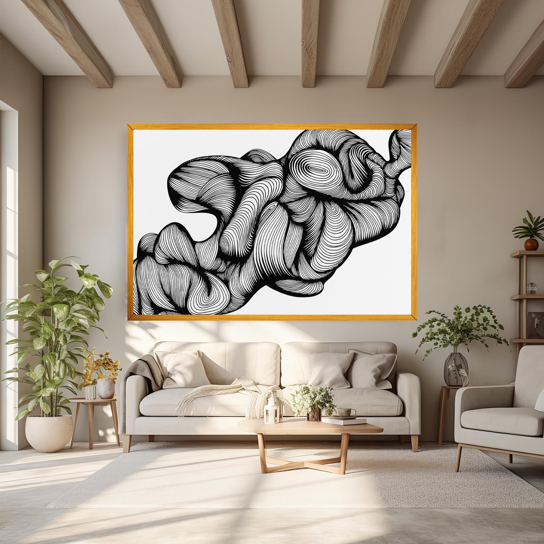 Obraz na Płótnie Monochrome Doodle mockup 6