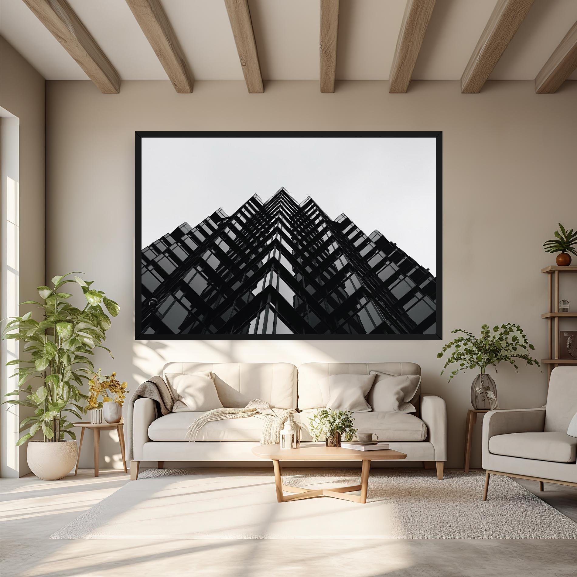 Obraz na Płótnie Black Building mockup 6