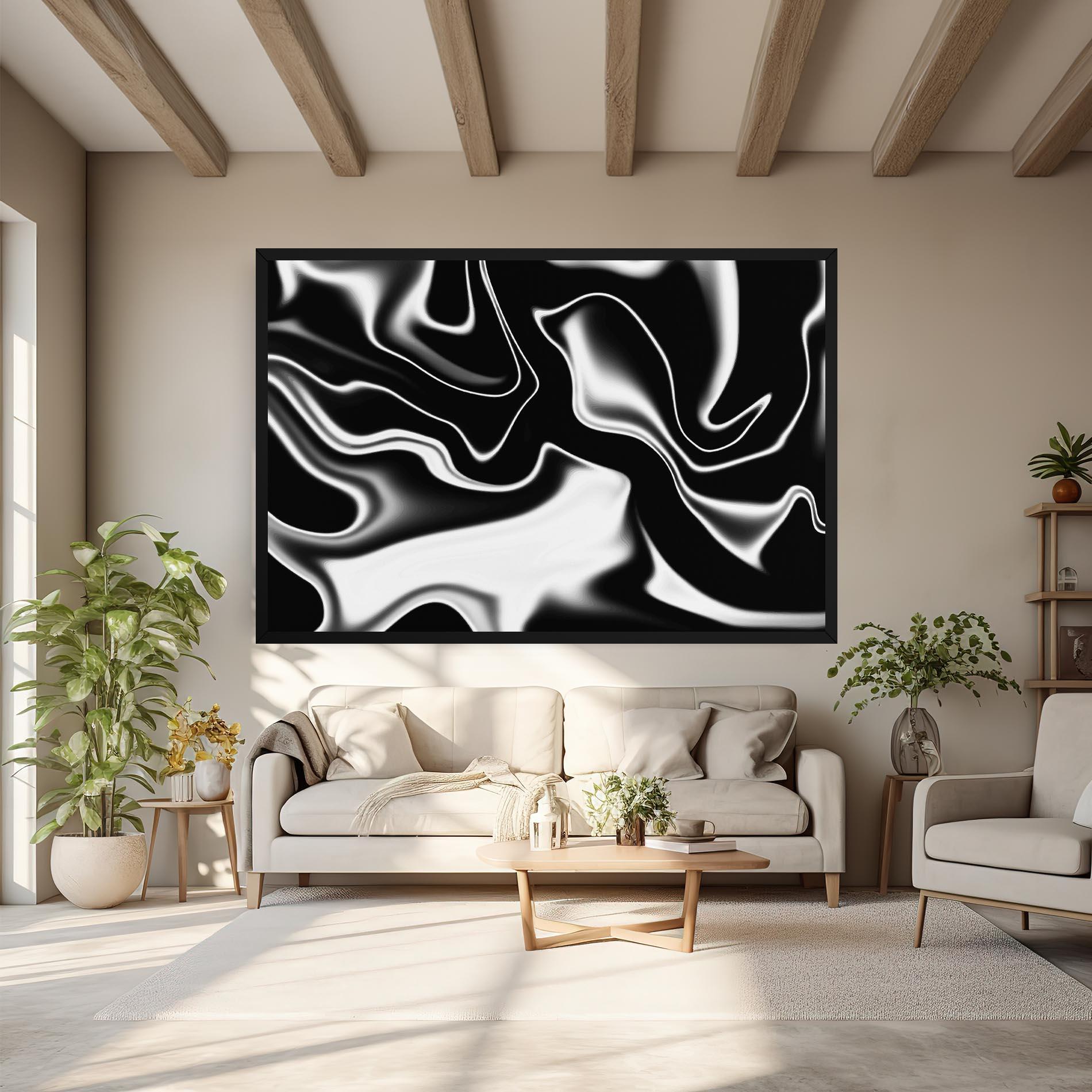 Obraz na Płótnie Black Metalic Art mockup 6