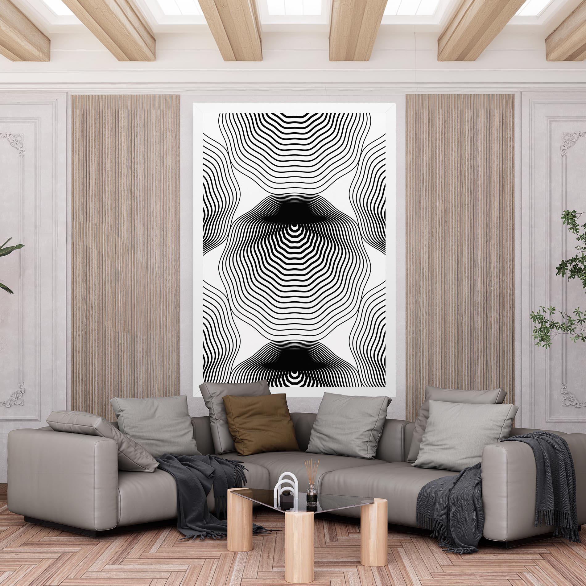 Obraz na Płótnie Black Line Art mockup 6