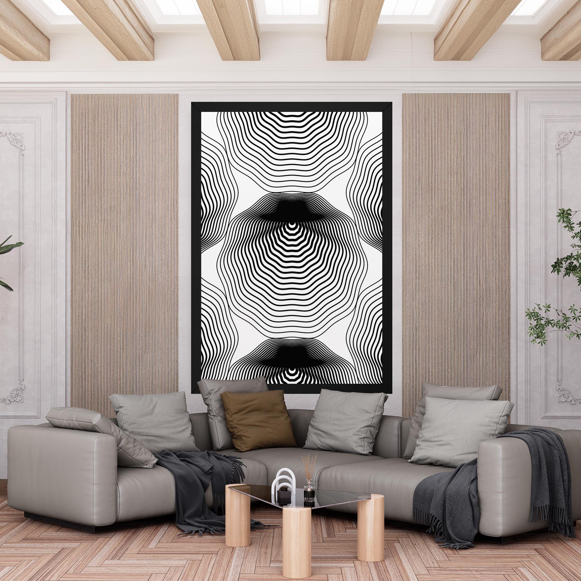 Obraz na Płótnie Black Line Art mockup 6