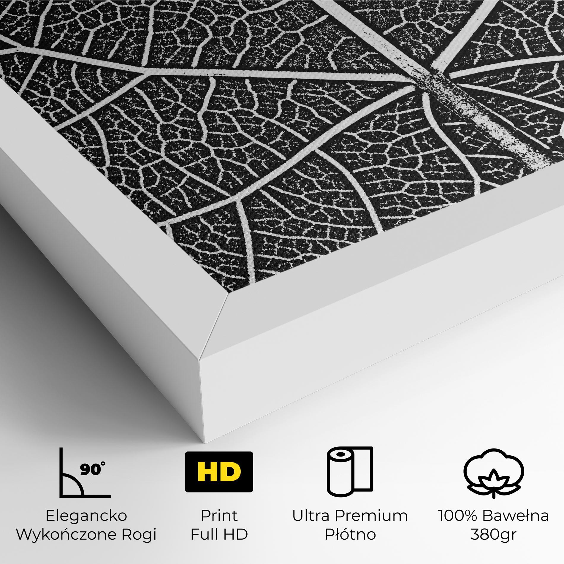 Obraz na Płótnie Close Grey Leaf mockup 4