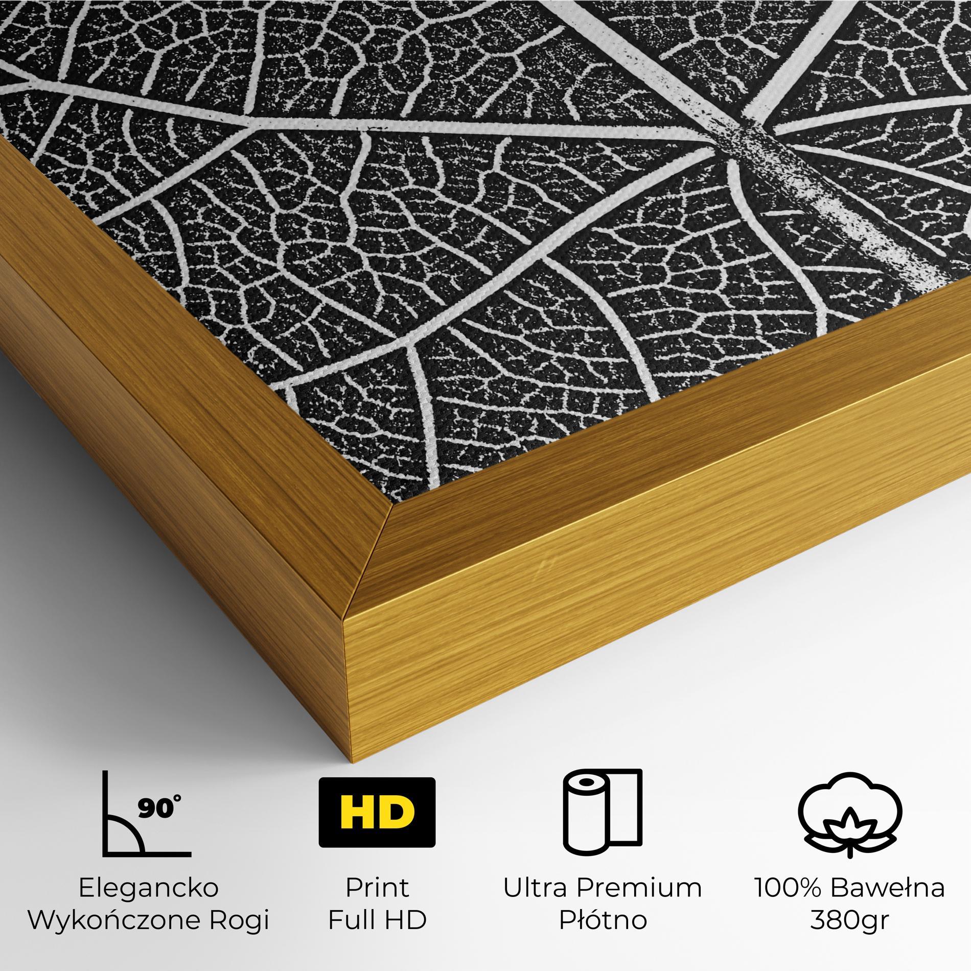 Obraz na Płótnie Close Grey Leaf mockup 4