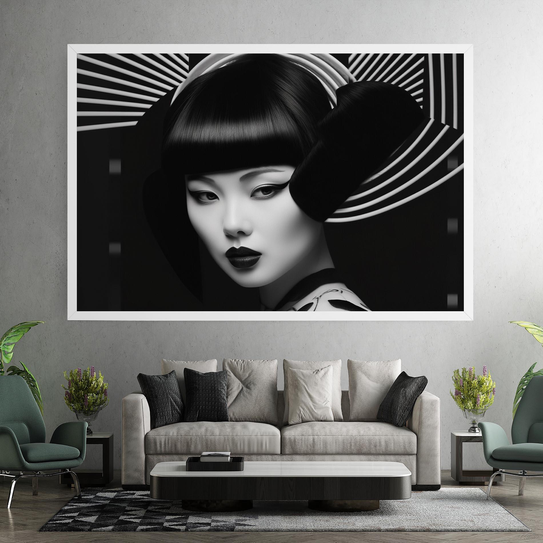 Obraz na Płótnie Abstract Asian Woman mockup 7