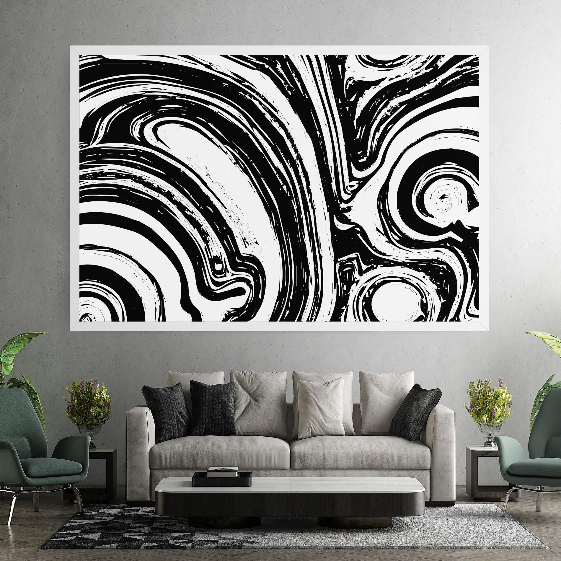 Obraz na Płótnie Black Liquid White mockup 7