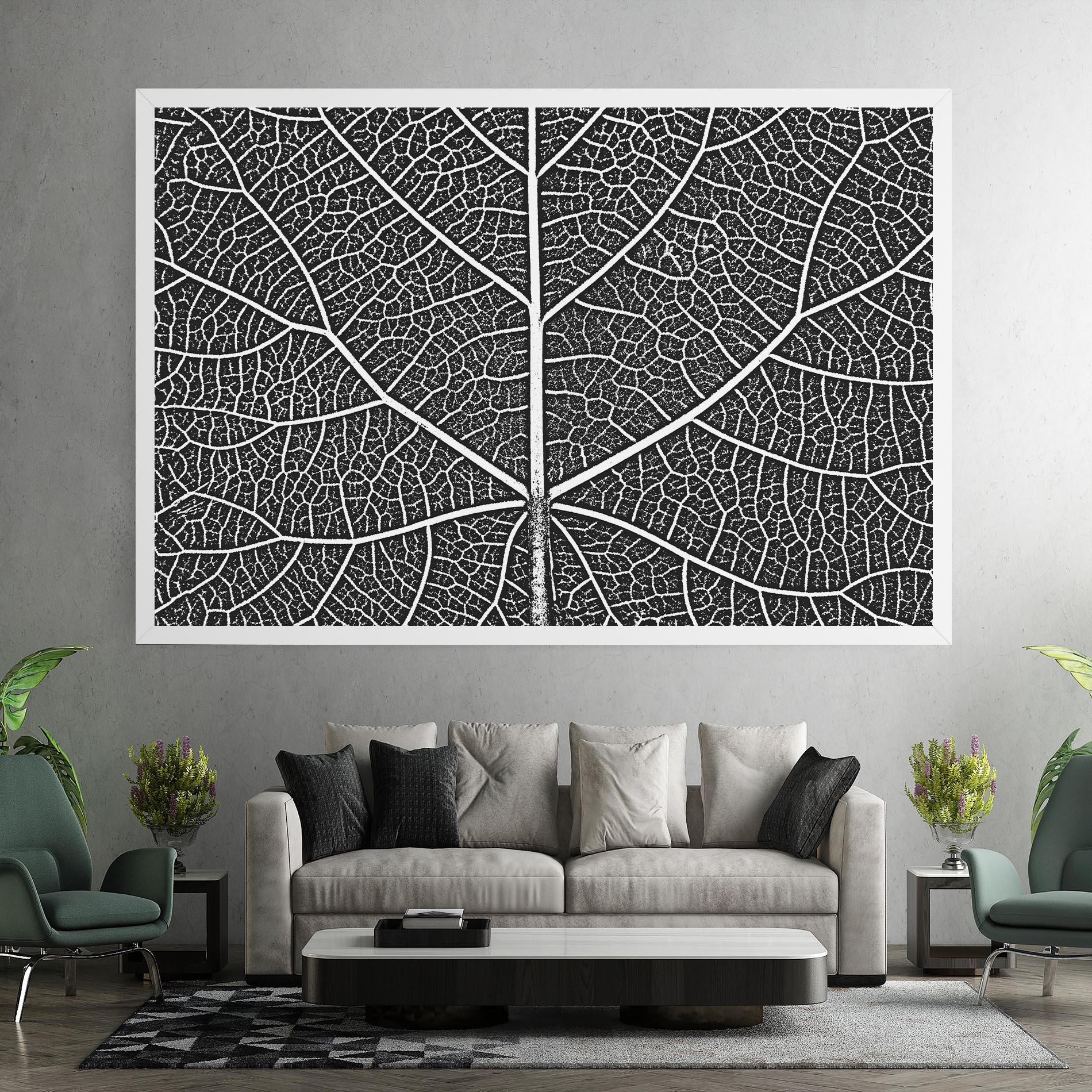 Obraz na Płótnie Close Grey Leaf mockup 7