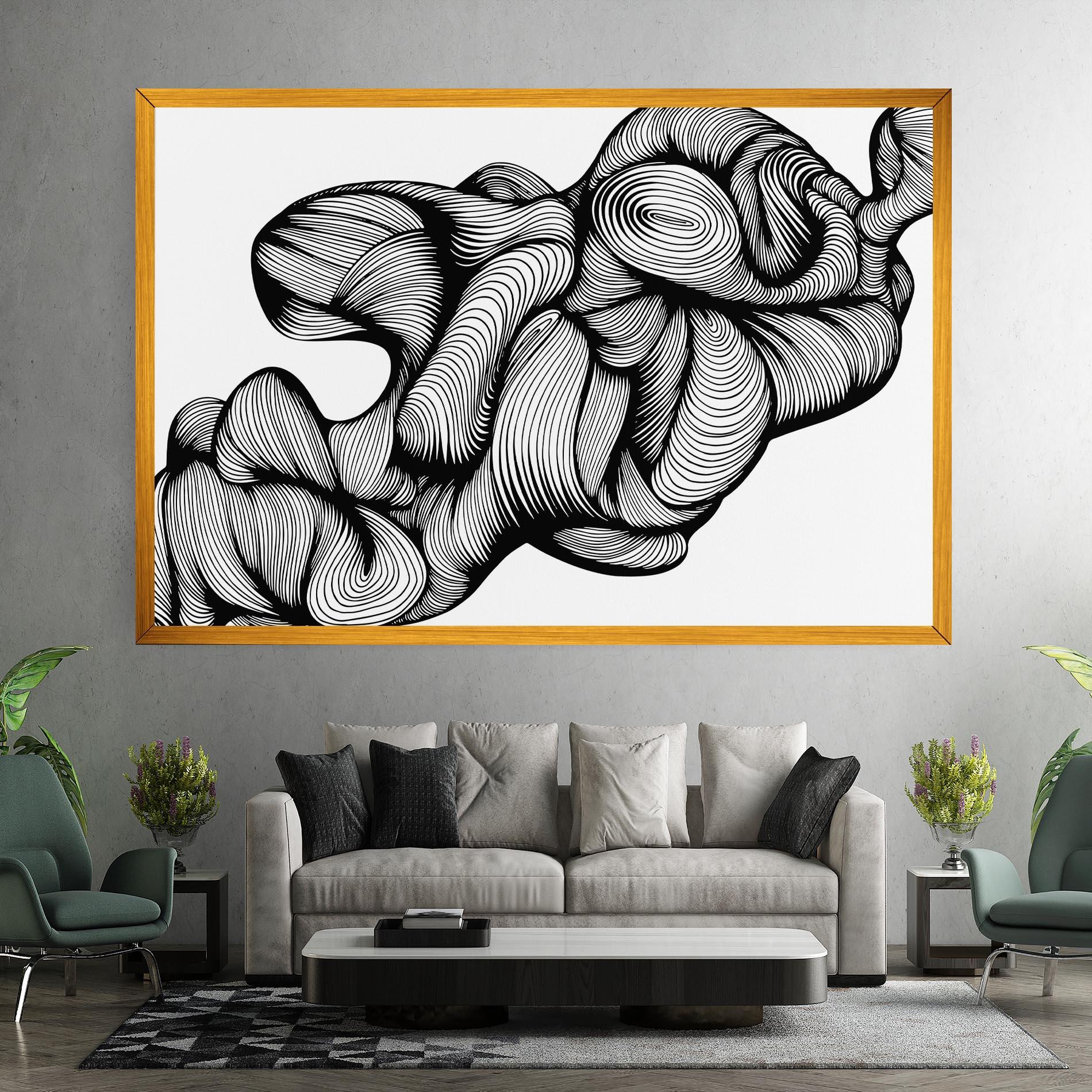 Obraz na Płótnie Monochrome Doodle mockup 7