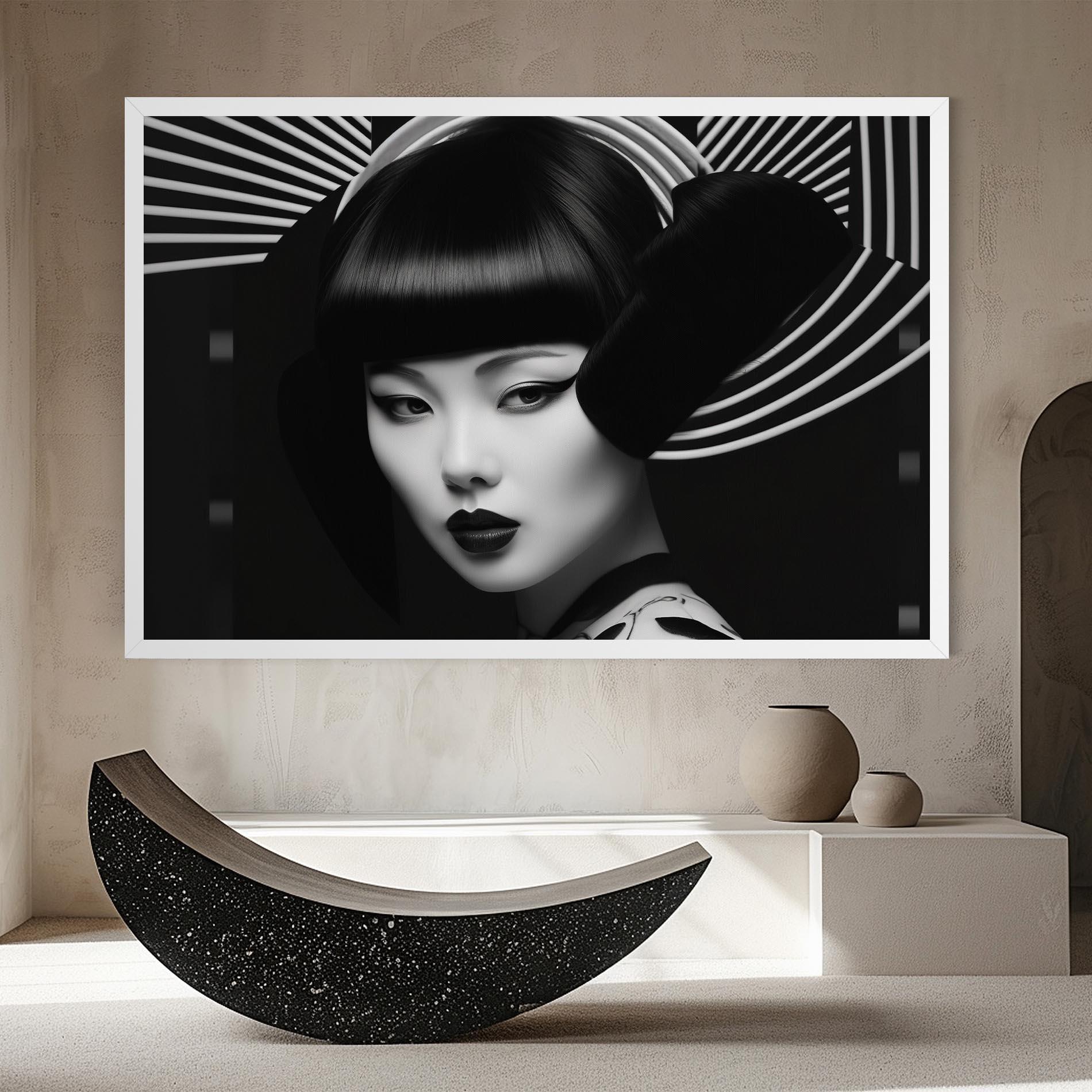 Obraz na Płótnie Abstract Asian Woman mockup 8