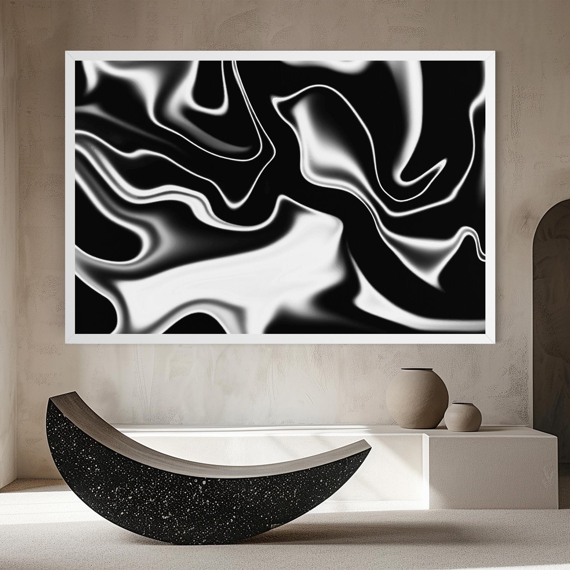 Obraz na Płótnie Black Metalic Art mockup 8