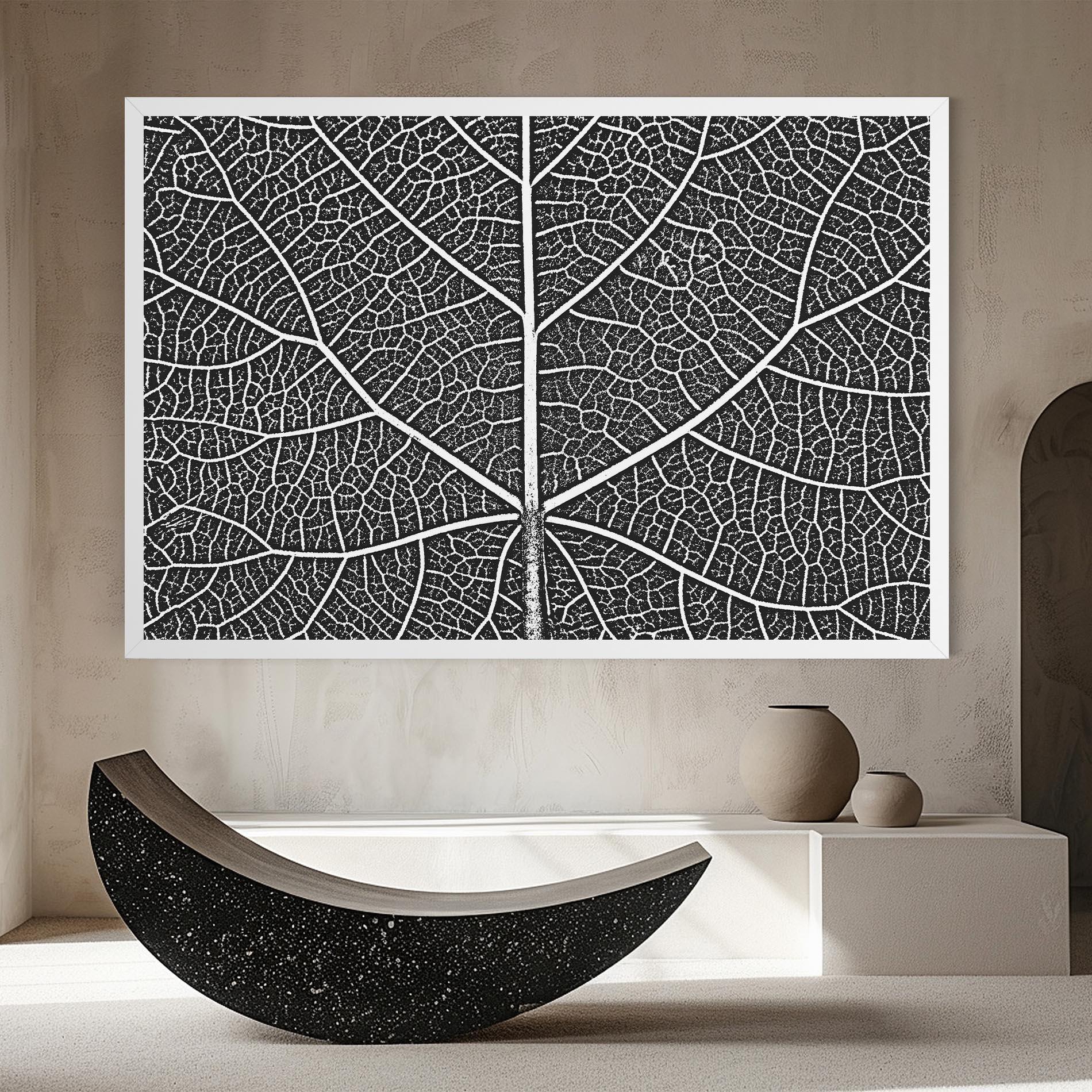 Obraz na Płótnie Close Grey Leaf mockup 8