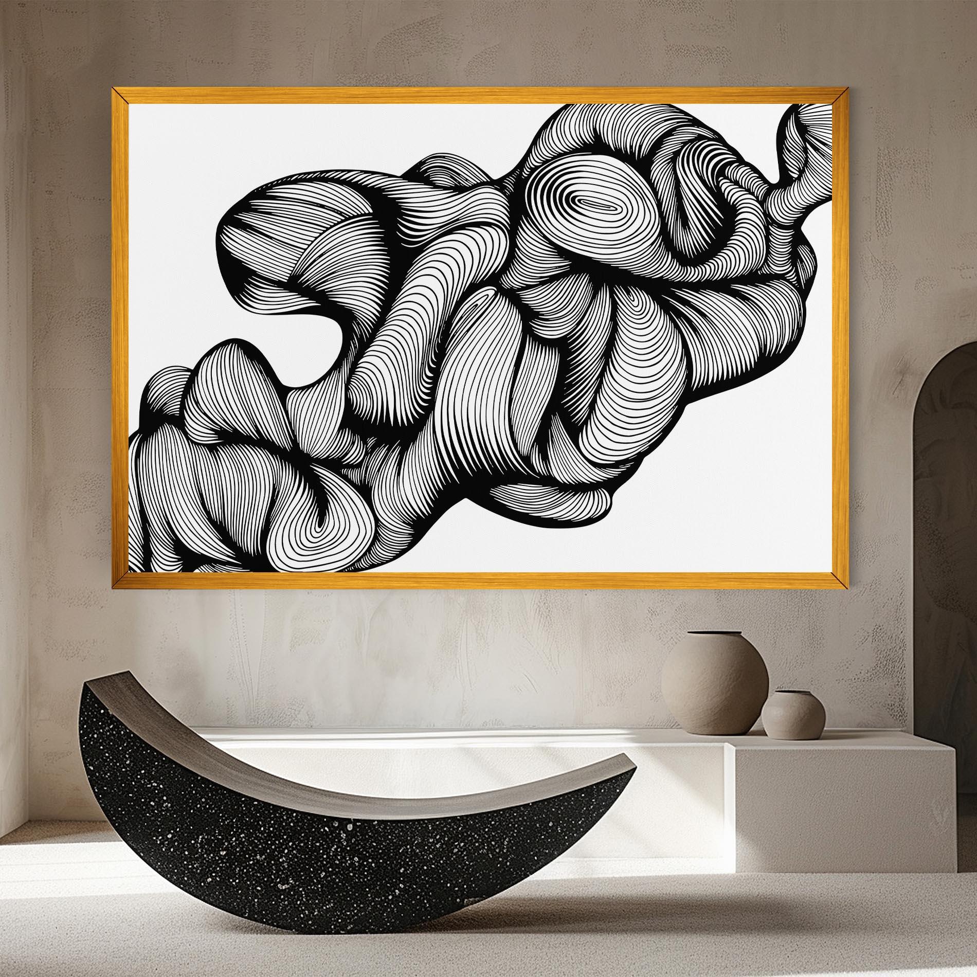 Obraz na Płótnie Monochrome Doodle mockup 8